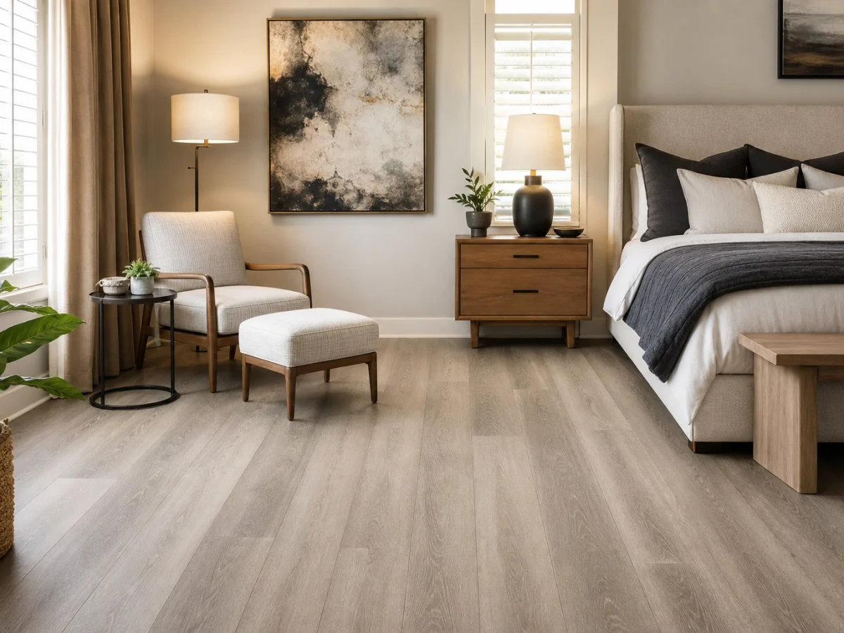 Интерьер с кварцвиниловым покрытием Fine Floor