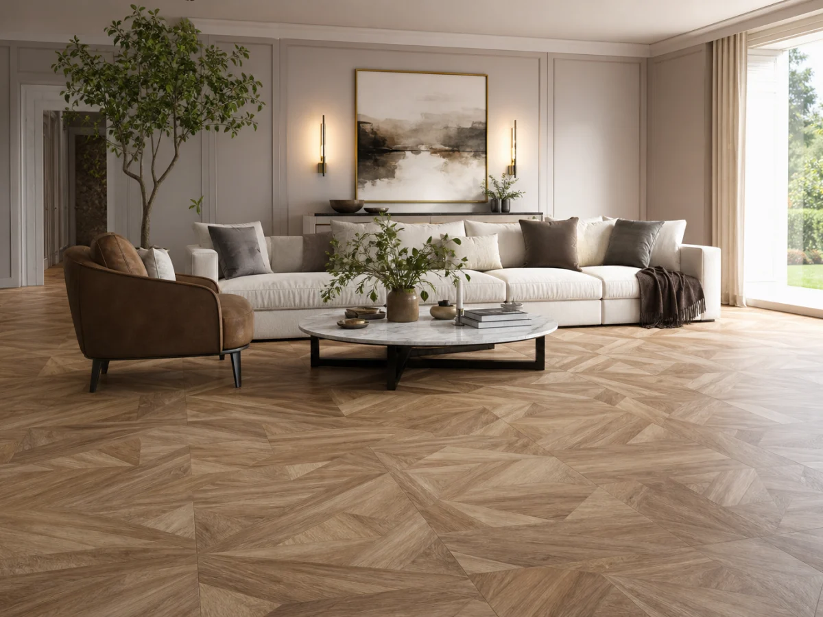 Expressive Parquet в гостиной