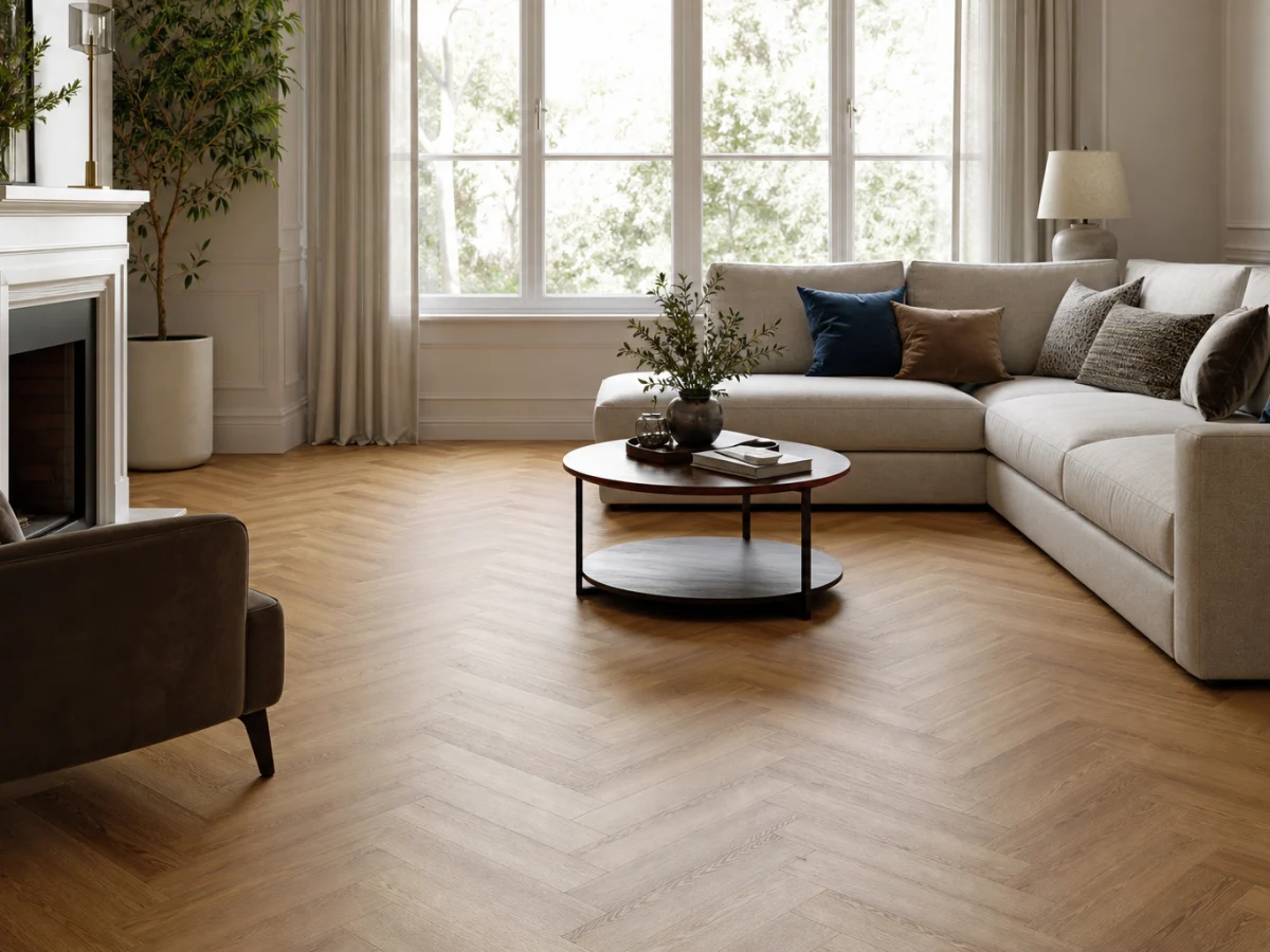 WoodStyle Chevron в гостиной