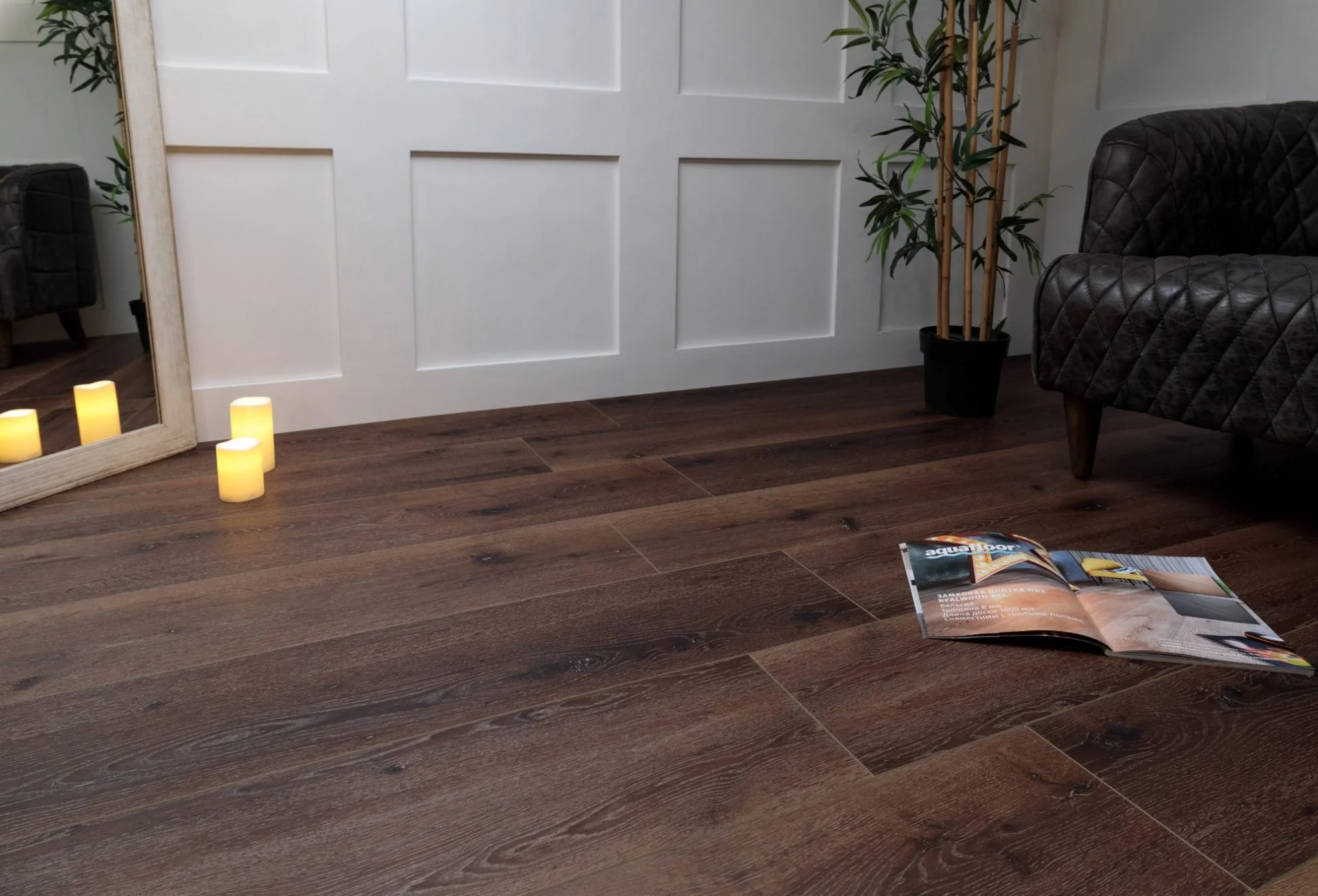 Кварц-винил (ПВХ плитка) Аквафлор РеалВуд XL Клеевой AF8010XL (Aquafloor Glue Real Wood) 43 кл. от поставщика Консалт Паркет, детальное фото