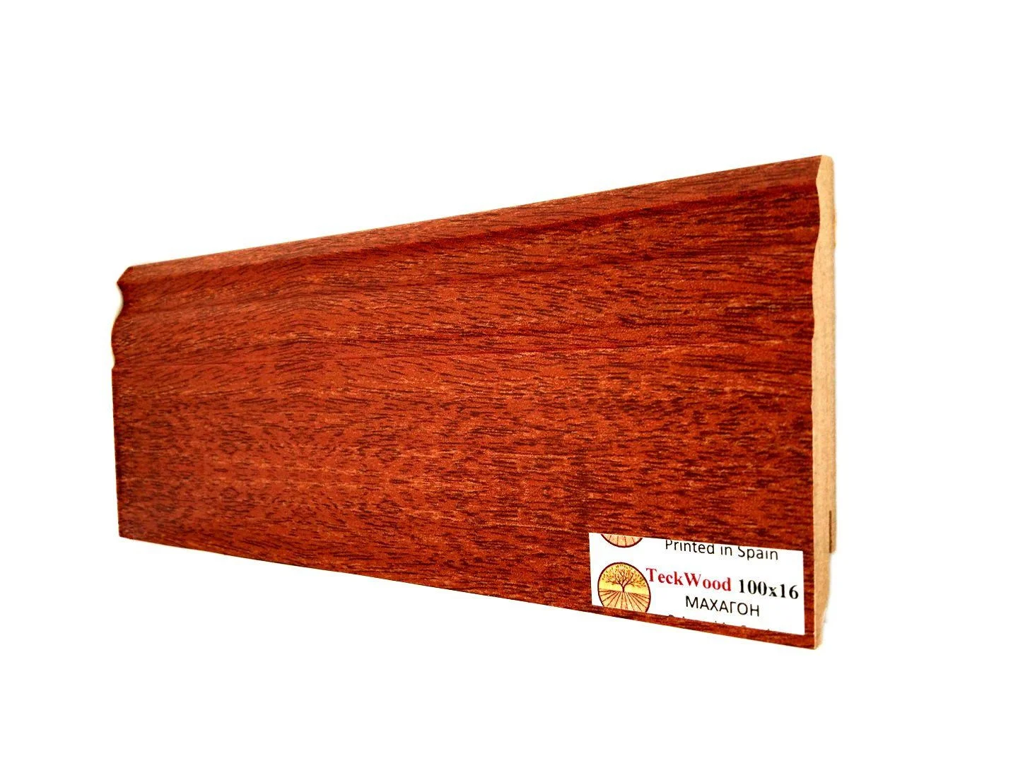 Купить Плинтус Теквуд Махагон (100*16) (Teckwood)  кл. от поставщика Консалт Паркет, детальное фото