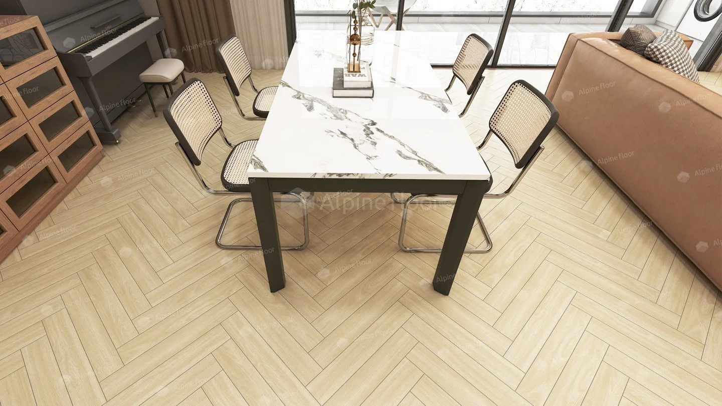 Ламинат Альпайн Флор Ориджинал Ёлочка 12 мм Дуб Тоскана (Alpine Floor Original Herringbone) 34 кл. от поставщика Консалт Паркет, детальное фото