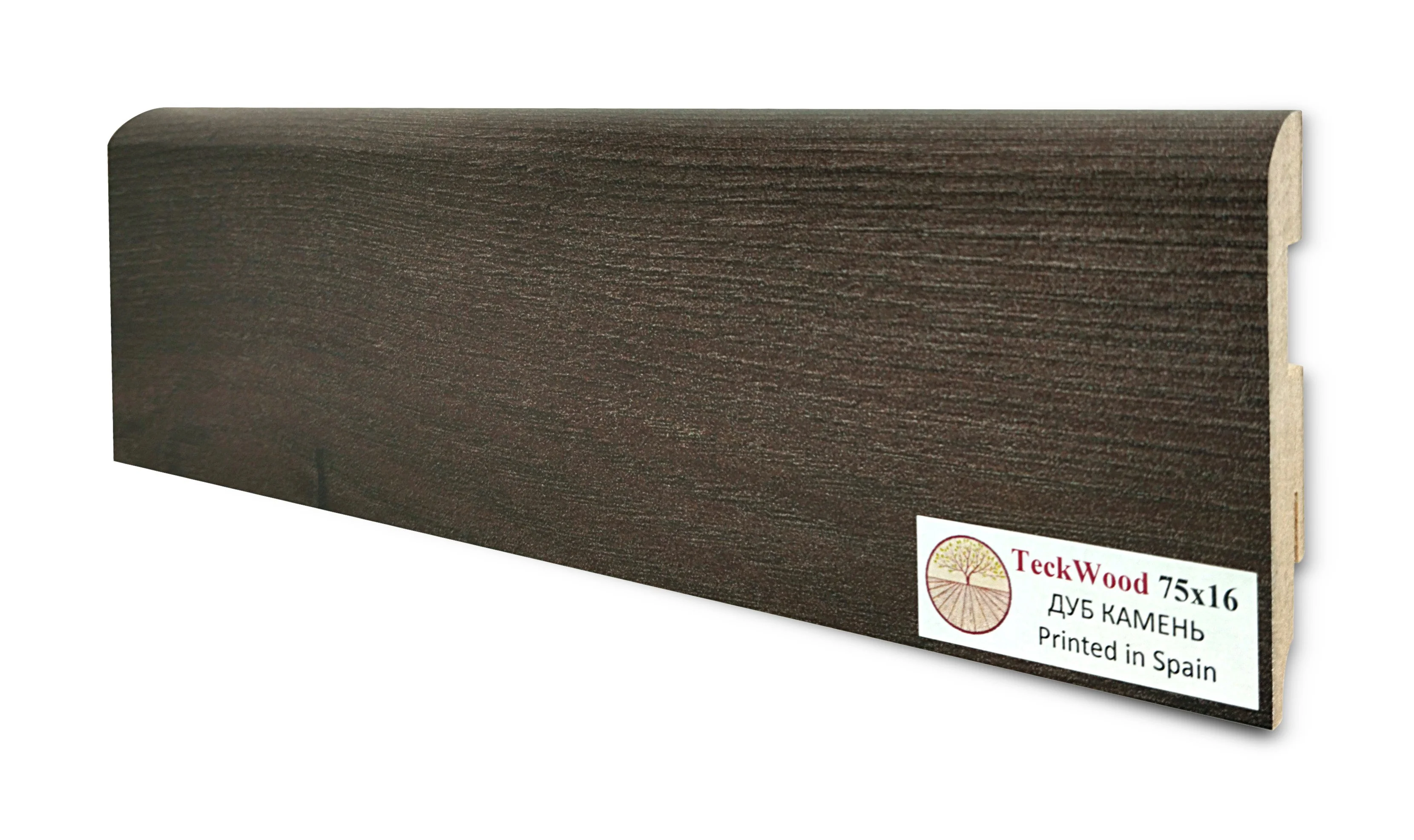 Купить Плинтус Теквуд Дуб Камень (75*16) (Teckwood)  кл. от поставщика Консалт Паркет, детальное фото