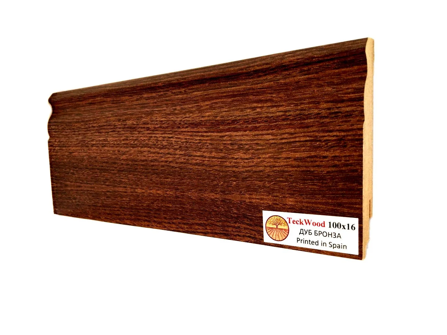 Купить Плинтус Теквуд Дуб Бронза (100*16) (Teckwood)  кл. от поставщика Консалт Паркет, детальное фото