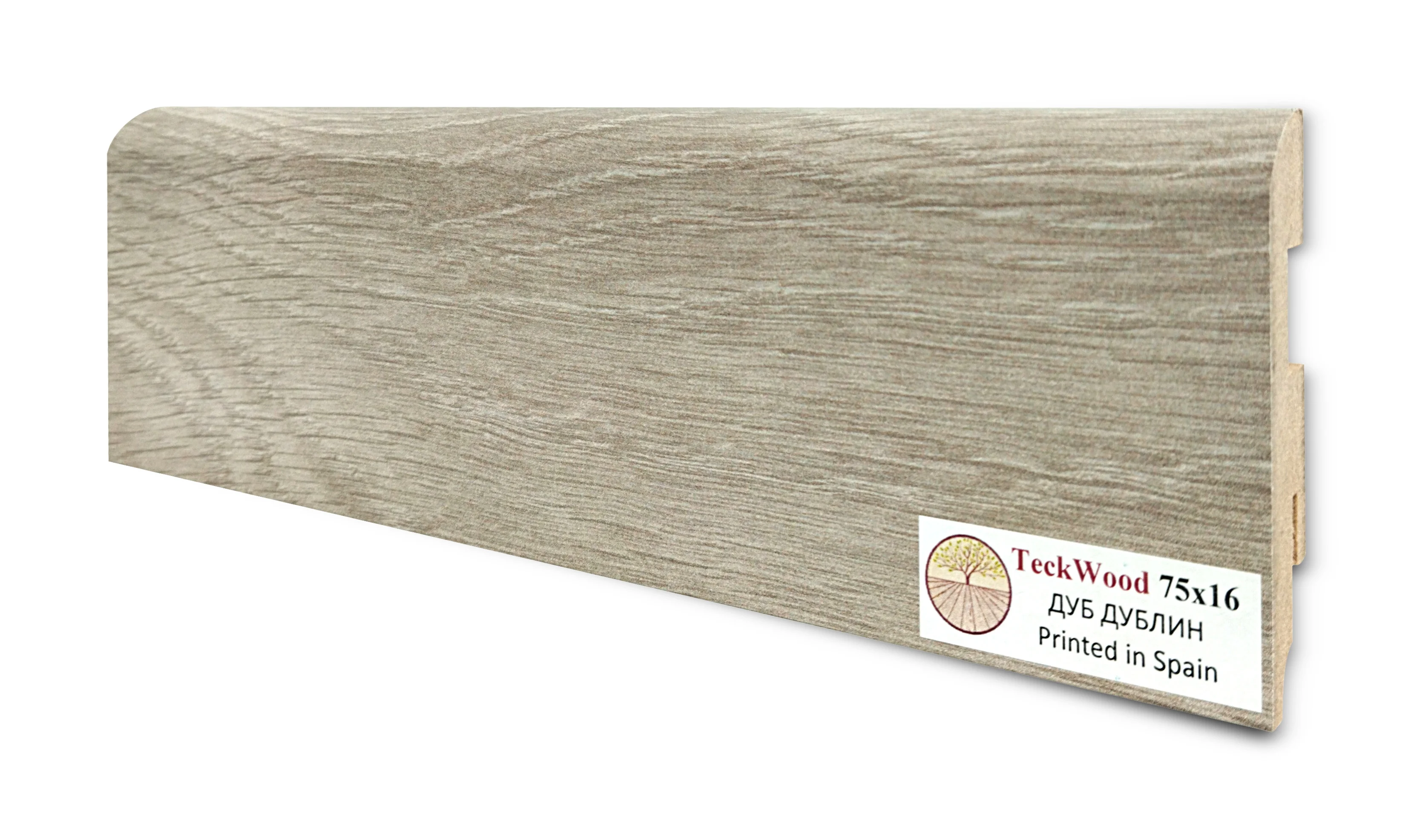 Купить Плинтус Теквуд Дуб Дублин (75*16) (Teckwood)  кл. от поставщика Консалт Паркет, детальное фото