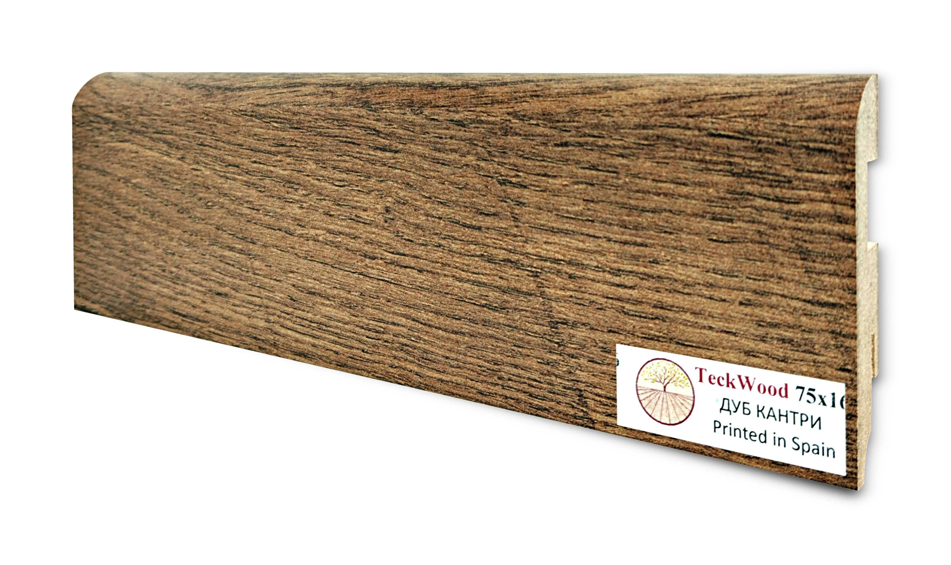Купить Плинтус Теквуд Дуб Кантри (75*16) (Teckwood)  кл. от поставщика Консалт Паркет, детальное фото