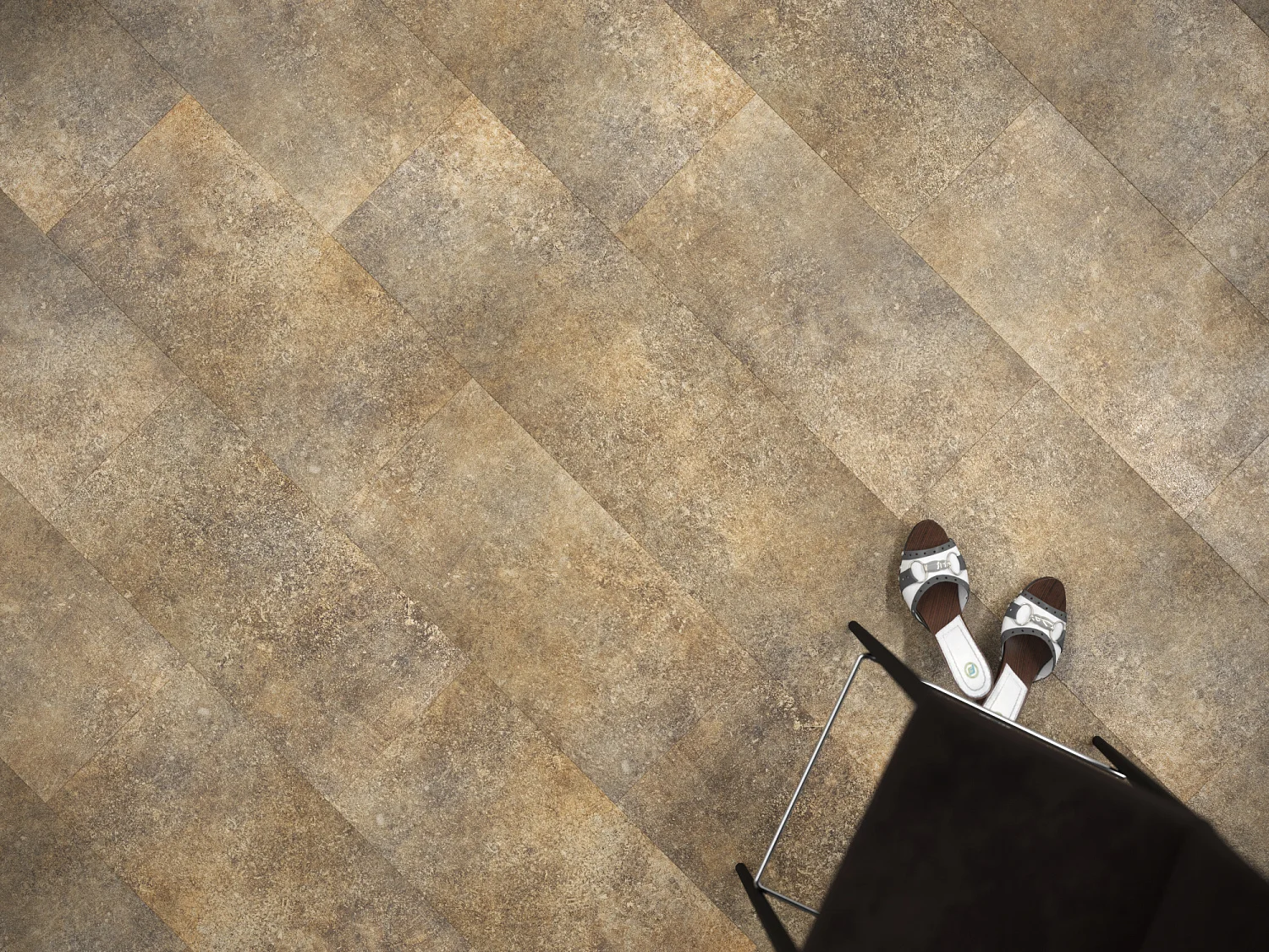 Кварц-винил (ПВХ плитка) ФайнФлор Камень клеевой FF-1458 Шато Де Фуа (Stone Dry Back Fine Floor) 43 кл. от поставщика Консалт Паркет, детальное фото