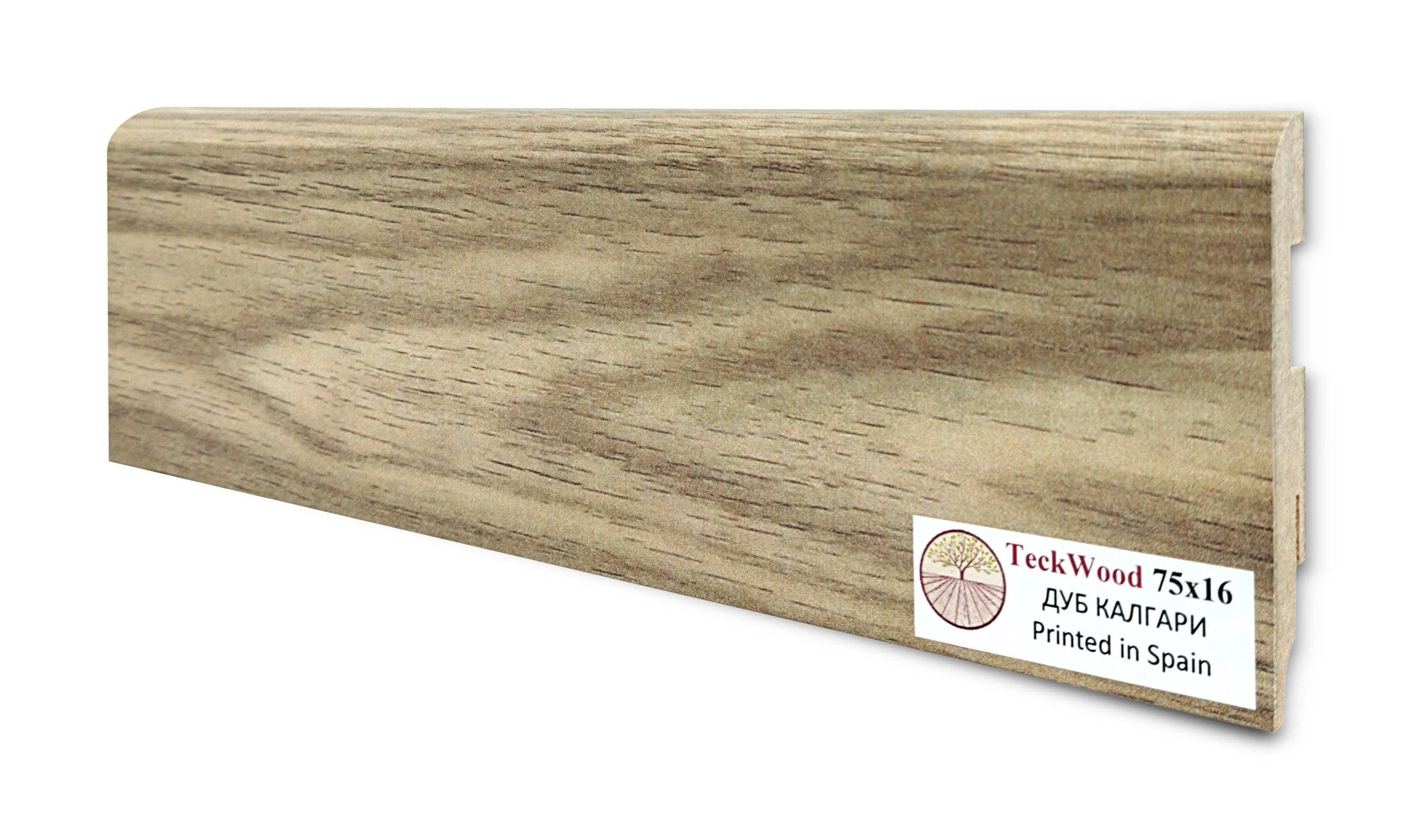 Купить Плинтус Теквуд Дуб Калгари (75*16) (Teckwood)  кл. от поставщика Консалт Паркет, детальное фото