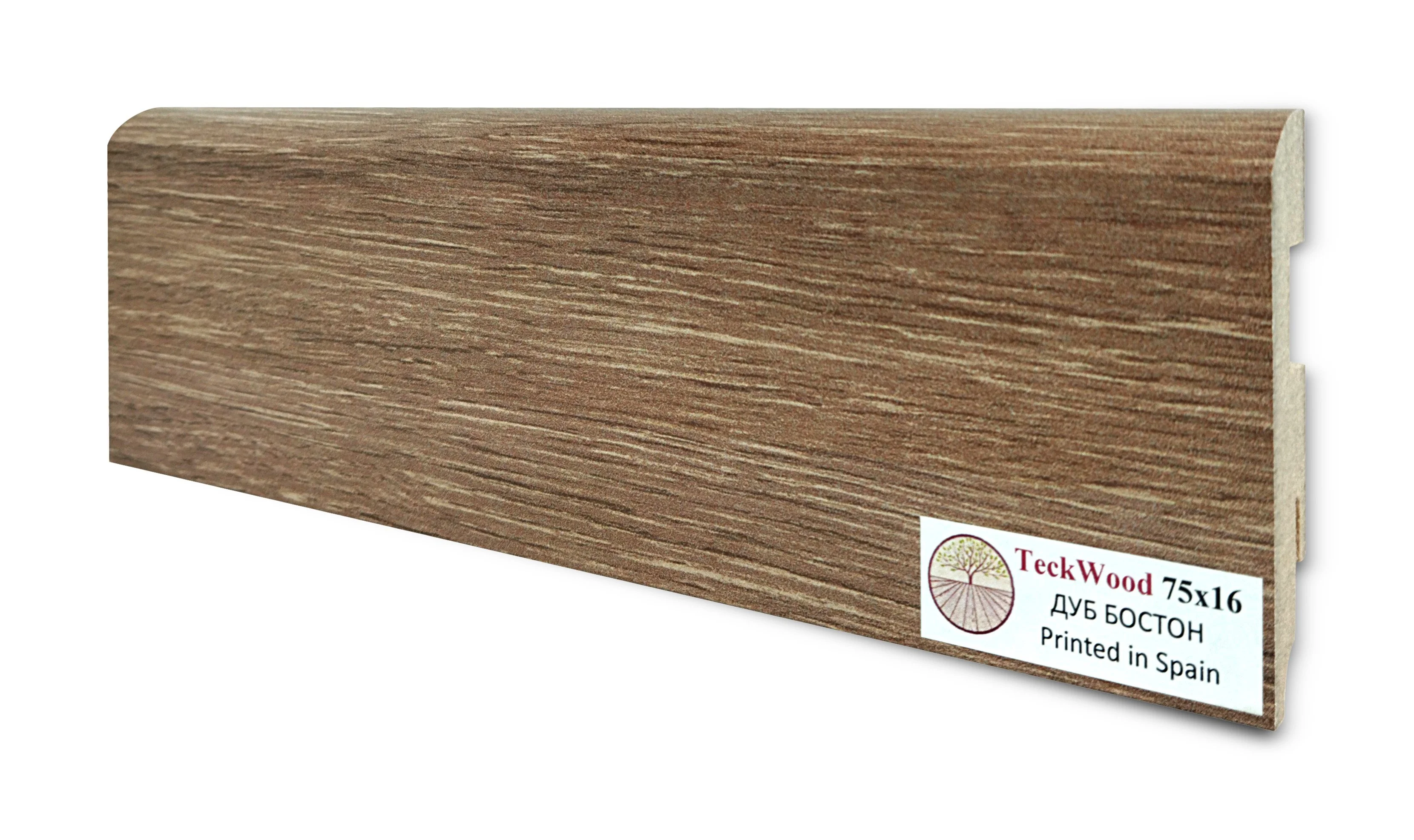 Купить Плинтус Теквуд Дуб Бостон (75*16) (Teckwood)  кл. от поставщика Консалт Паркет, детальное фото