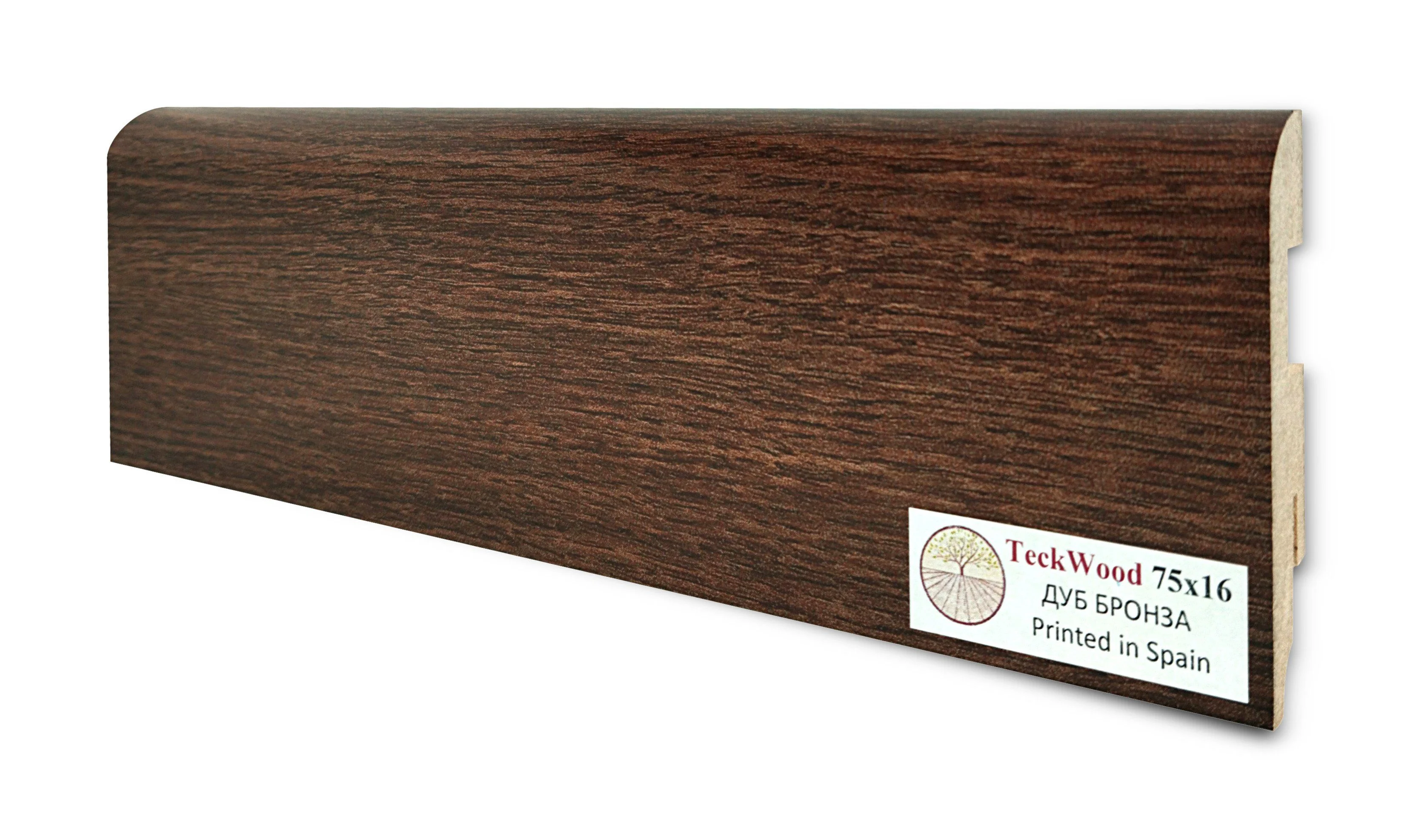 Купить Плинтус Теквуд Дуб Бронза (75*16) (Teckwood)  кл. от поставщика Консалт Паркет, детальное фото