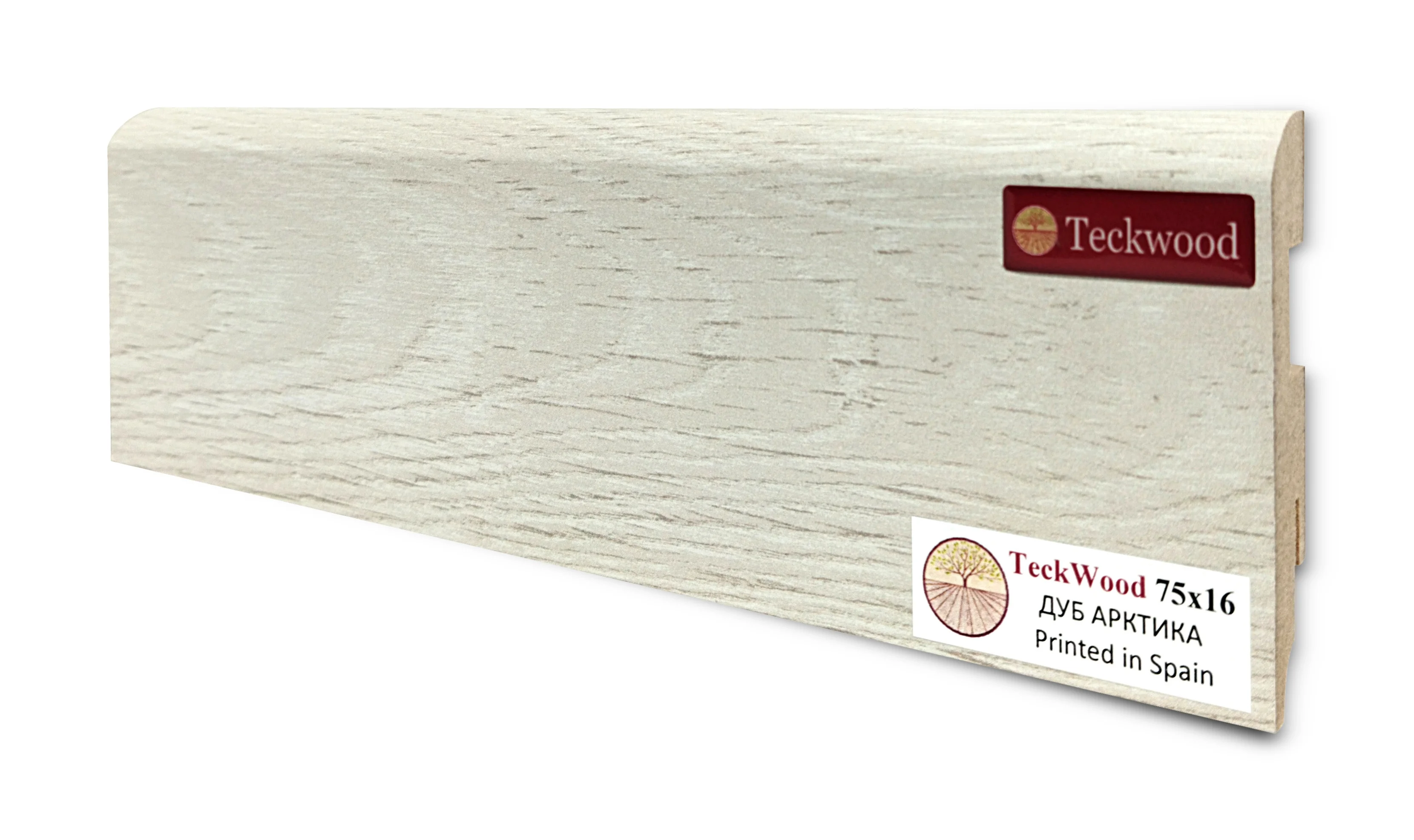 Купить Плинтус Теквуд Дуб Арктика (75*16) (Teckwood)  кл. от поставщика Консалт Паркет, детальное фото
