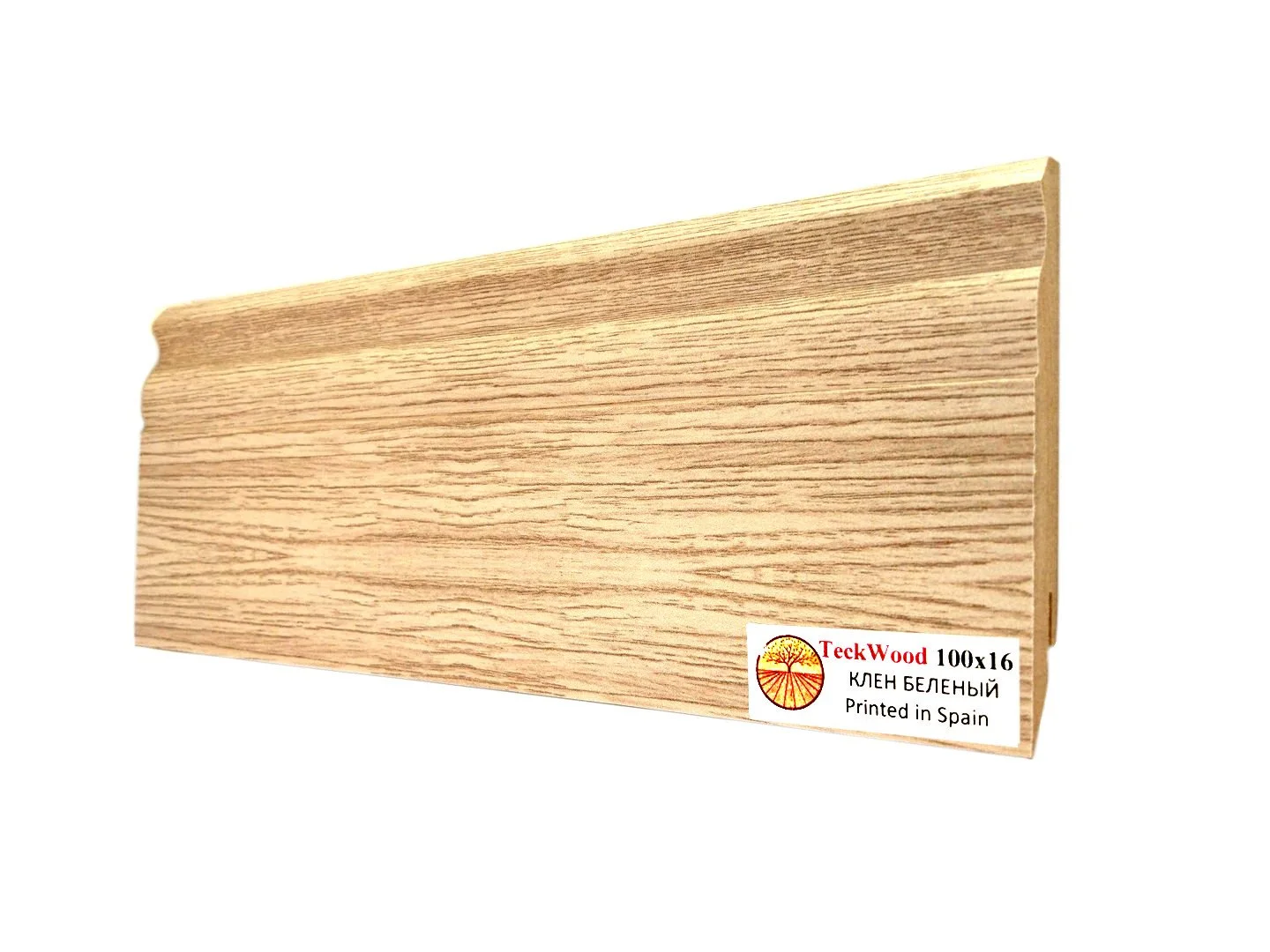 Купить Плинтус Теквуд Клён Белёный (100*16) (Teckwood)  кл. от поставщика Консалт Паркет, детальное фото