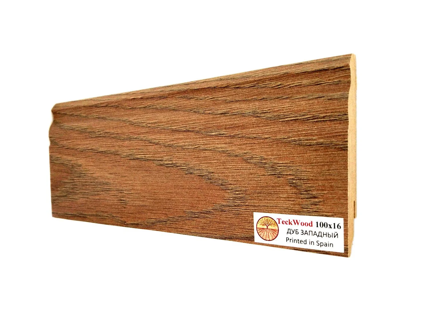 Купить Плинтус Теквуд Дуб Западный (100*16) (Teckwood)  кл. от поставщика Консалт Паркет, детальное фото