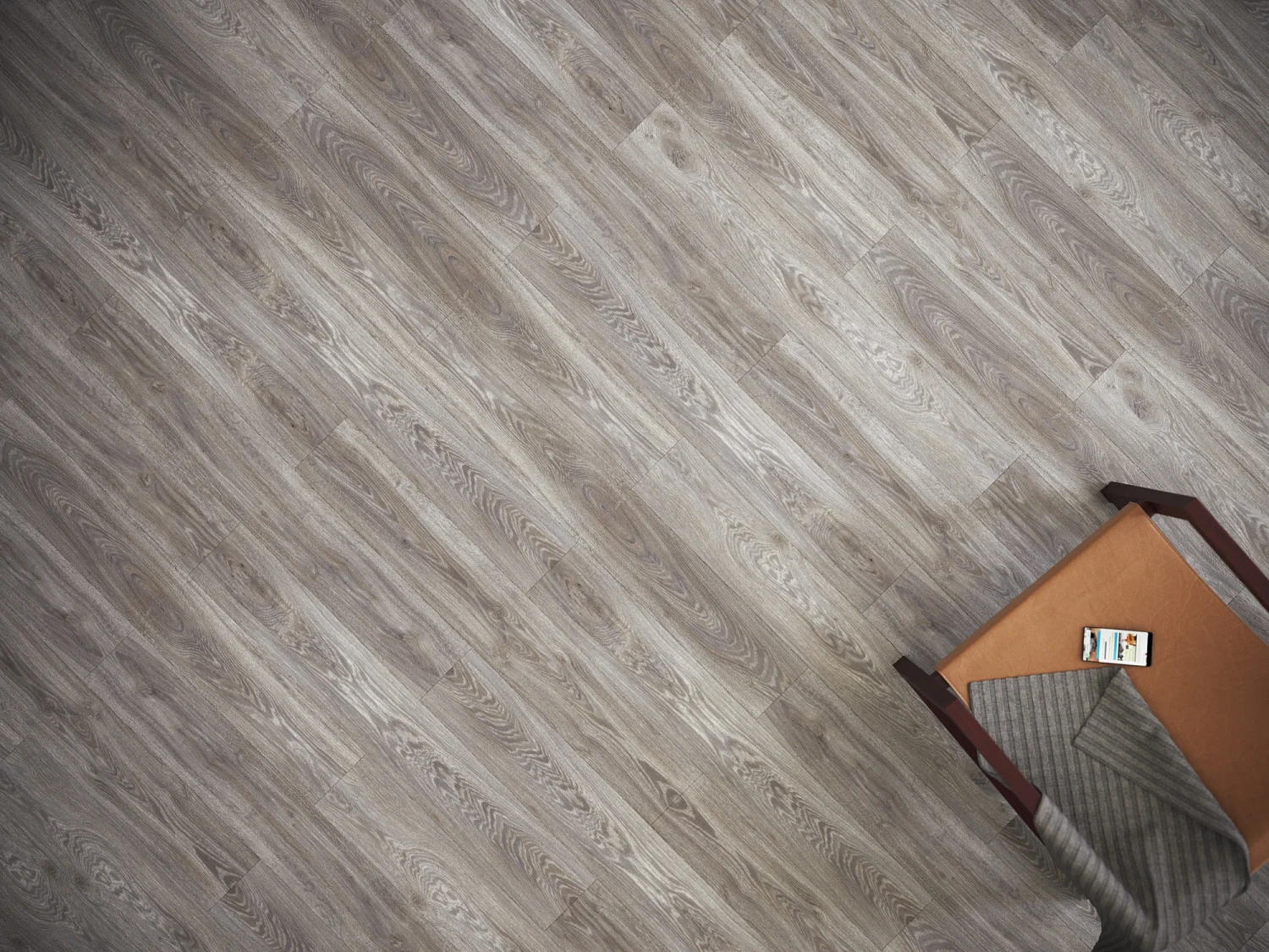 Кварц-винил (ПВХ плитка) ФайнФлор Вуд клеевой FF-1416 Дуб Бран (Wood Dry Back Fine Floor) 43 кл. от поставщика Консалт Паркет, детальное фото