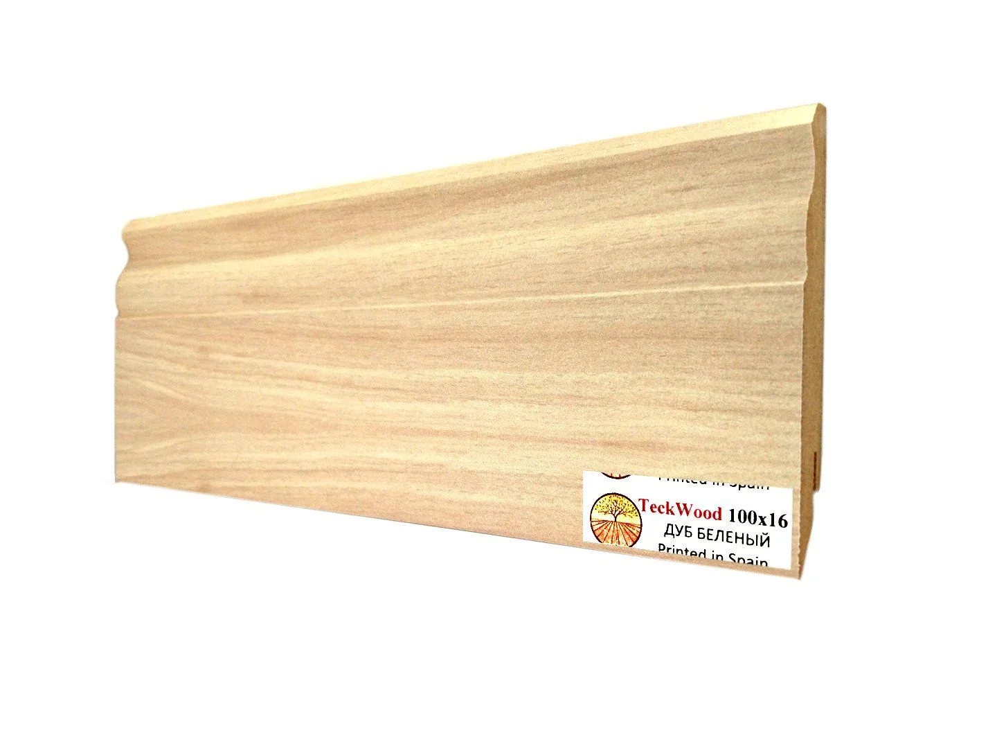 Купить Плинтус Теквуд Дуб Белёный (100*16) (Teckwood)  кл. от поставщика Консалт Паркет, детальное фото