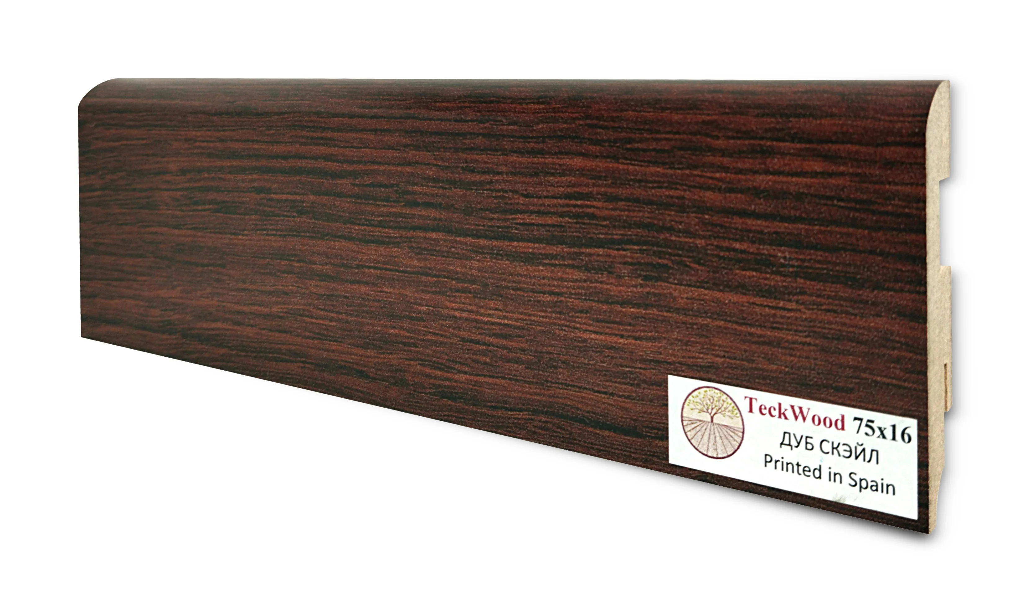 Купить Плинтус Теквуд Дуб Скэйл (75*16) (Teckwood)  кл. от поставщика Консалт Паркет, детальное фото