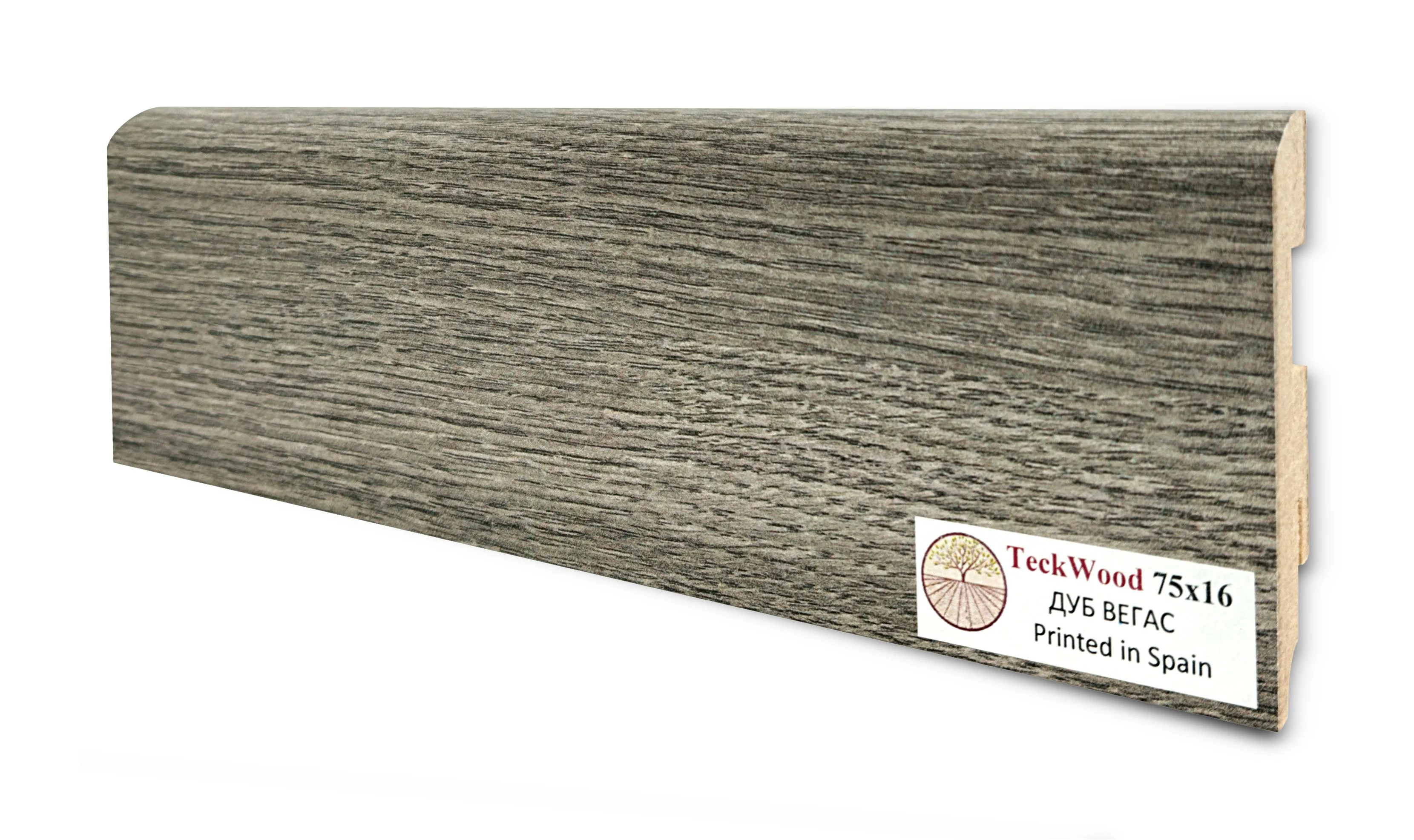 Купить Плинтус Теквуд Дуб Вегас (75*16) (Teckwood)  кл. от поставщика Консалт Паркет, детальное фото