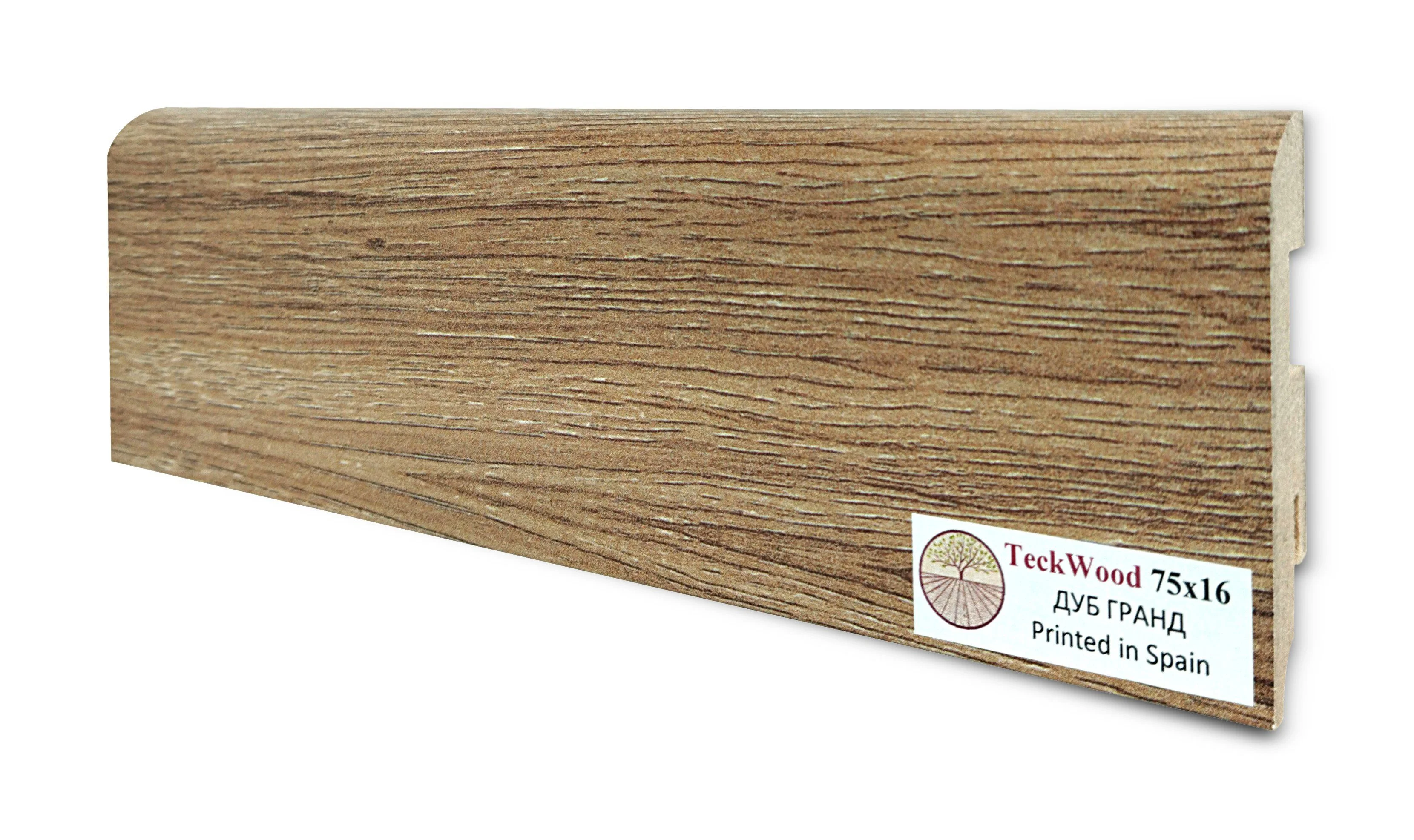 Купить Плинтус Теквуд Дуб Гранд (75*16) (Teckwood)  кл. от поставщика Консалт Паркет, детальное фото