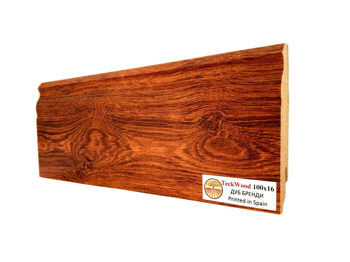 Купить Плинтус Теквуд Дуб Бренди (100*16) (Teckwood)  кл. от поставщика Консалт Паркет, детальное фото