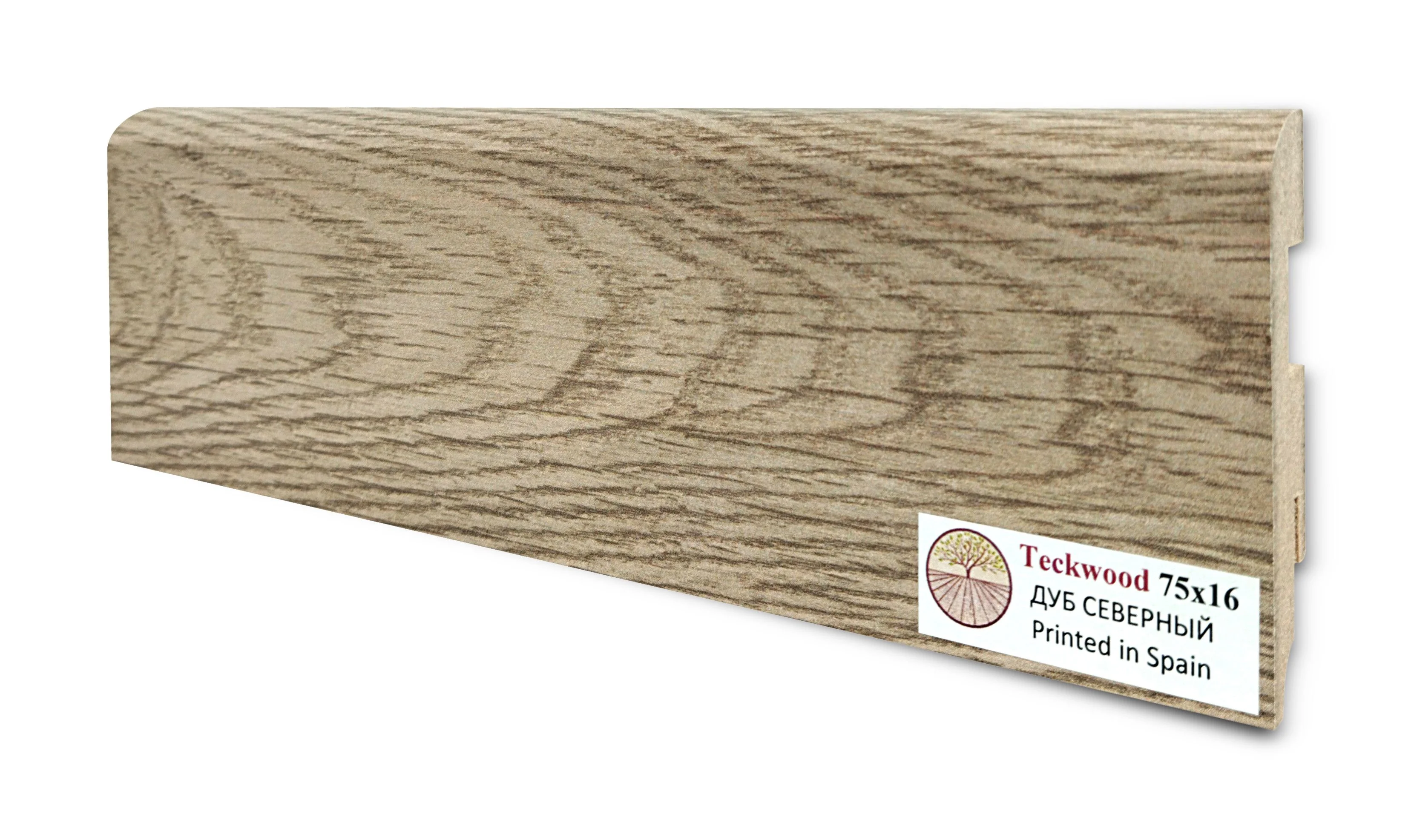 Купить Плинтус Теквуд Дуб Северный (75*16) (Teckwood)  кл. от поставщика Консалт Паркет, детальное фото