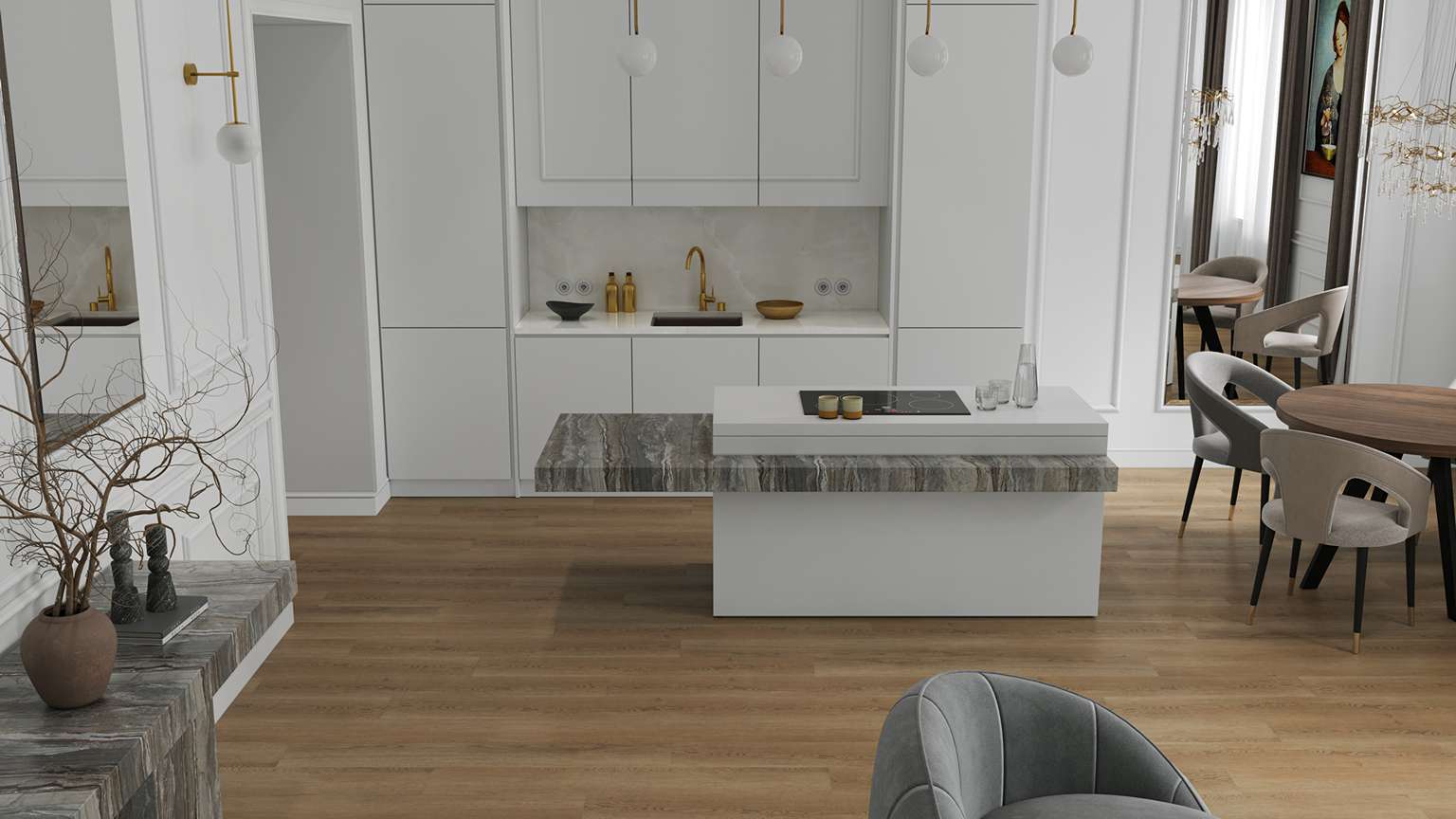 Кварц-винил (ПВХ плитка) Альпайн Флор Ультра ЛВТ ЕСО 5-42 Дуб Фридрих (Alpine Floor LVT ULTRA) 34 кл. от поставщика Консалт Паркет, детальное фото