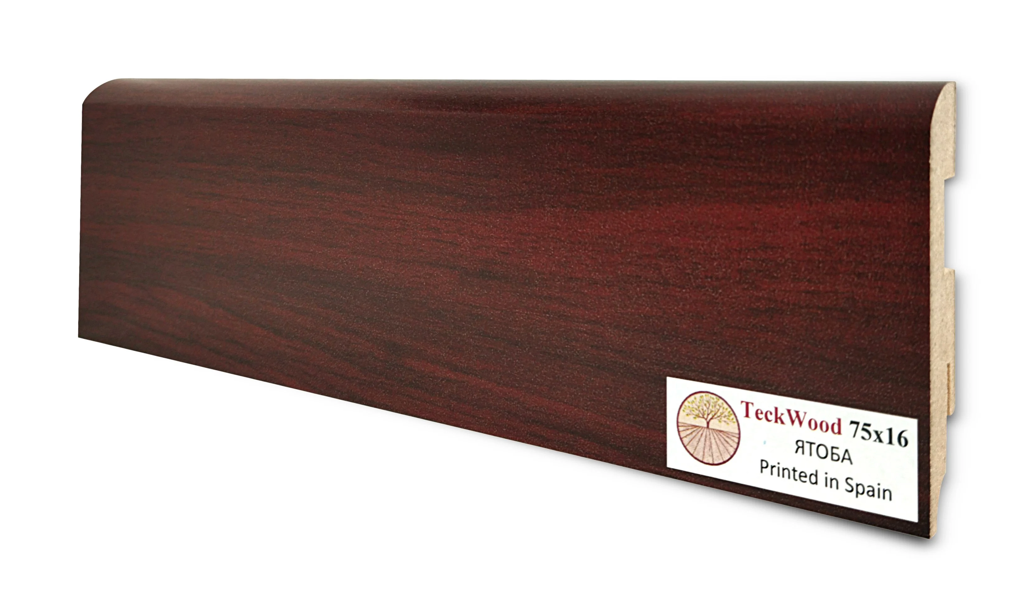 Купить Плинтус Теквуд Ятоба (75*16) (Teckwood)  кл. от поставщика Консалт Паркет, детальное фото
