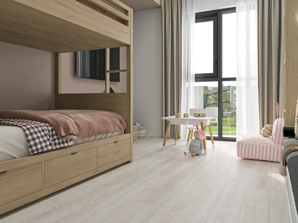 Кварц-винил (ПВХ плитка) КронаФлор 4V Вуд 4 мм Дуб Мане ZH-82018-5 (CronaFloor Wood) 43 кл. от поставщика Консалт Паркет, детальное фото