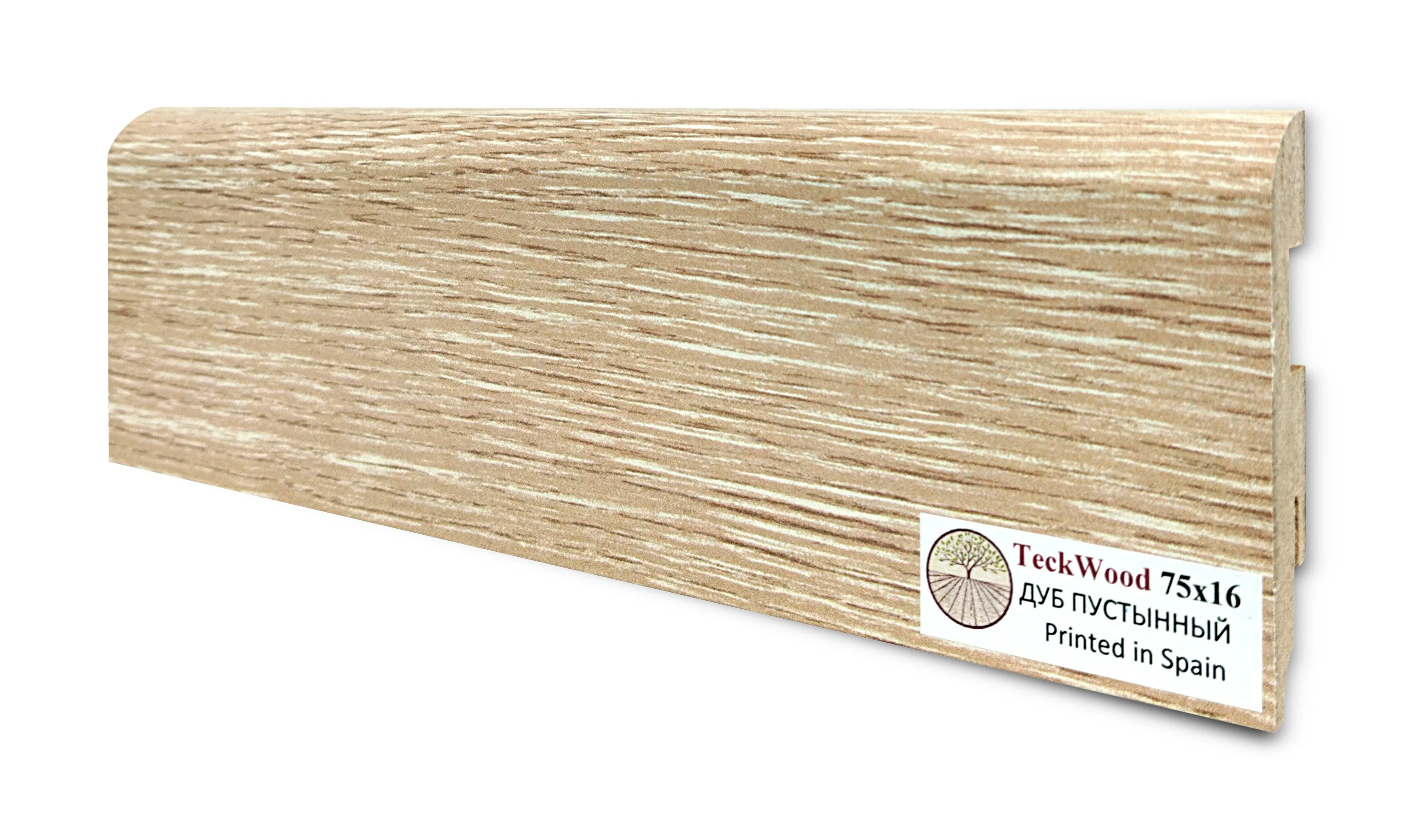 Купить Плинтус Теквуд Дуб Пустынный (75*16) (Teckwood)  кл. от поставщика Консалт Паркет, детальное фото