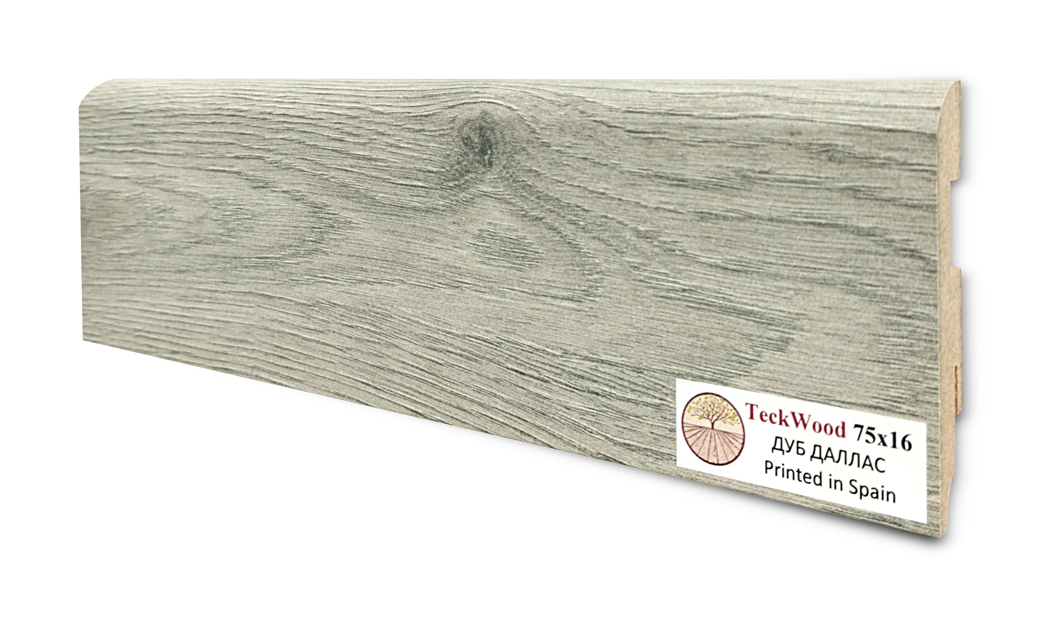Купить Плинтус Теквуд Дуб Даллас (75*16) (Teckwood)  кл. от поставщика Консалт Паркет, детальное фото