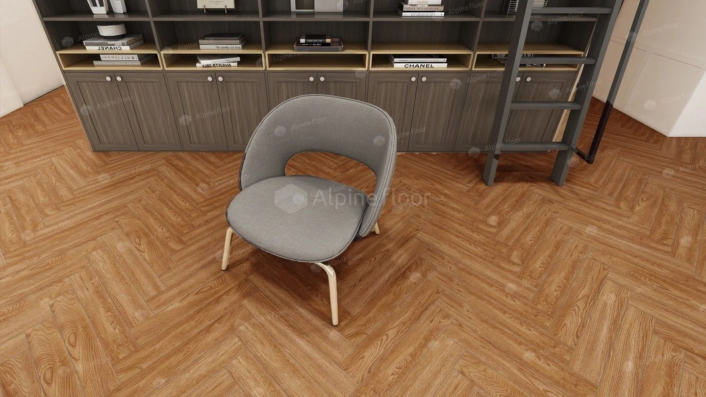 Ламинат Альпайн Флор Ориджинал Ёлочка 12 мм Дуб Венето (Alpine Floor Original Herringbone) 34 кл. от поставщика Консалт Паркет, детальное фото