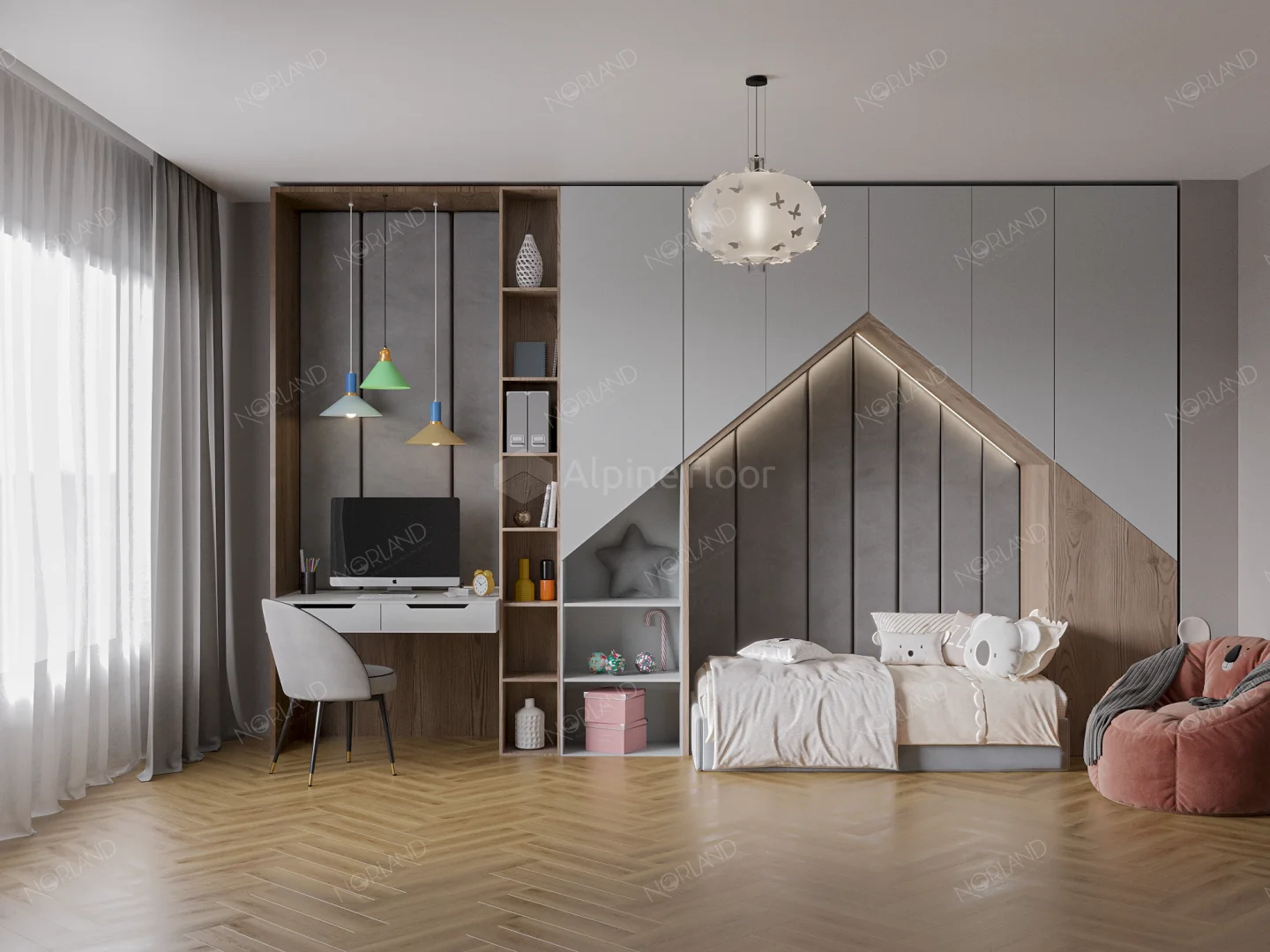Кварц-винил (ПВХ плитка) Норланд Лагом Паркет Хелиг 1033-11 (Norland Lagom Parquet Helig) 34 кл. от поставщика Консалт Паркет, детальное фото