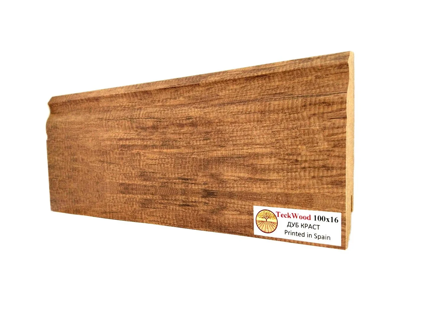 Купить Плинтус Теквуд Дуб Краст (100*16) (Teckwood)  кл. от поставщика Консалт Паркет, детальное фото