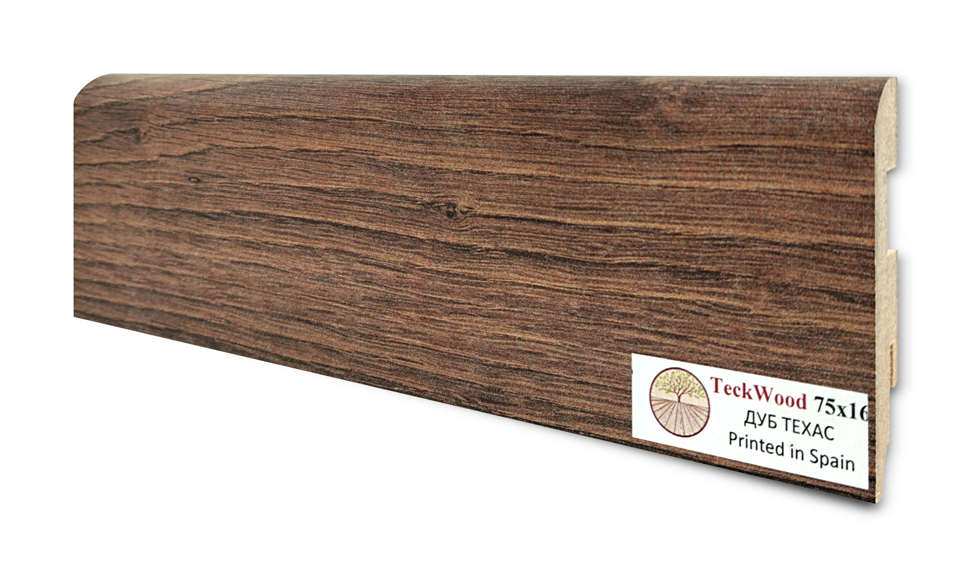 Купить Плинтус Теквуд Дуб Техас (75*16) (Teckwood)  кл. от поставщика Консалт Паркет, детальное фото