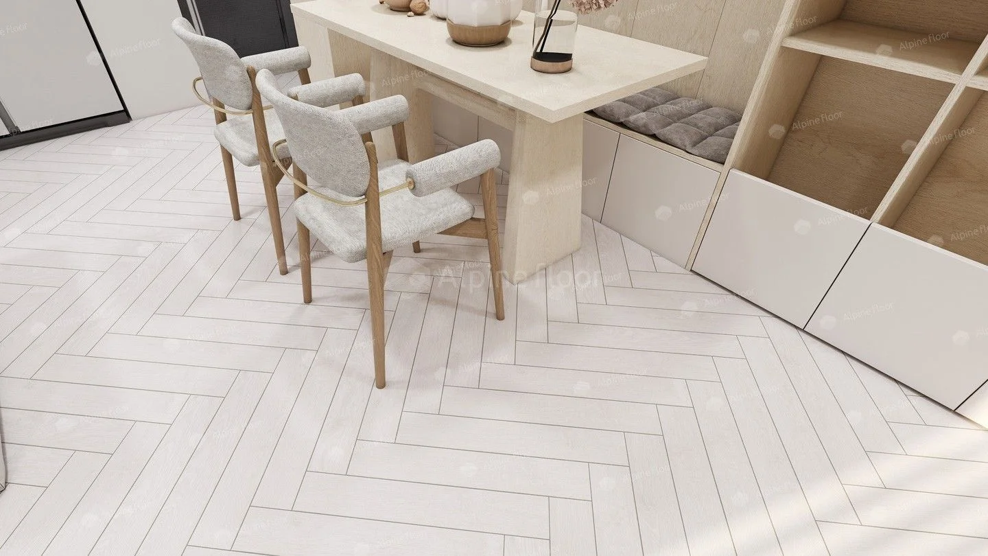 Ламинат Альпайн Флор Ориджинал Ёлочка 12 мм Дуб Апулия (Alpine Floor Original Herringbone) 34 кл. от поставщика Консалт Паркет, детальное фото