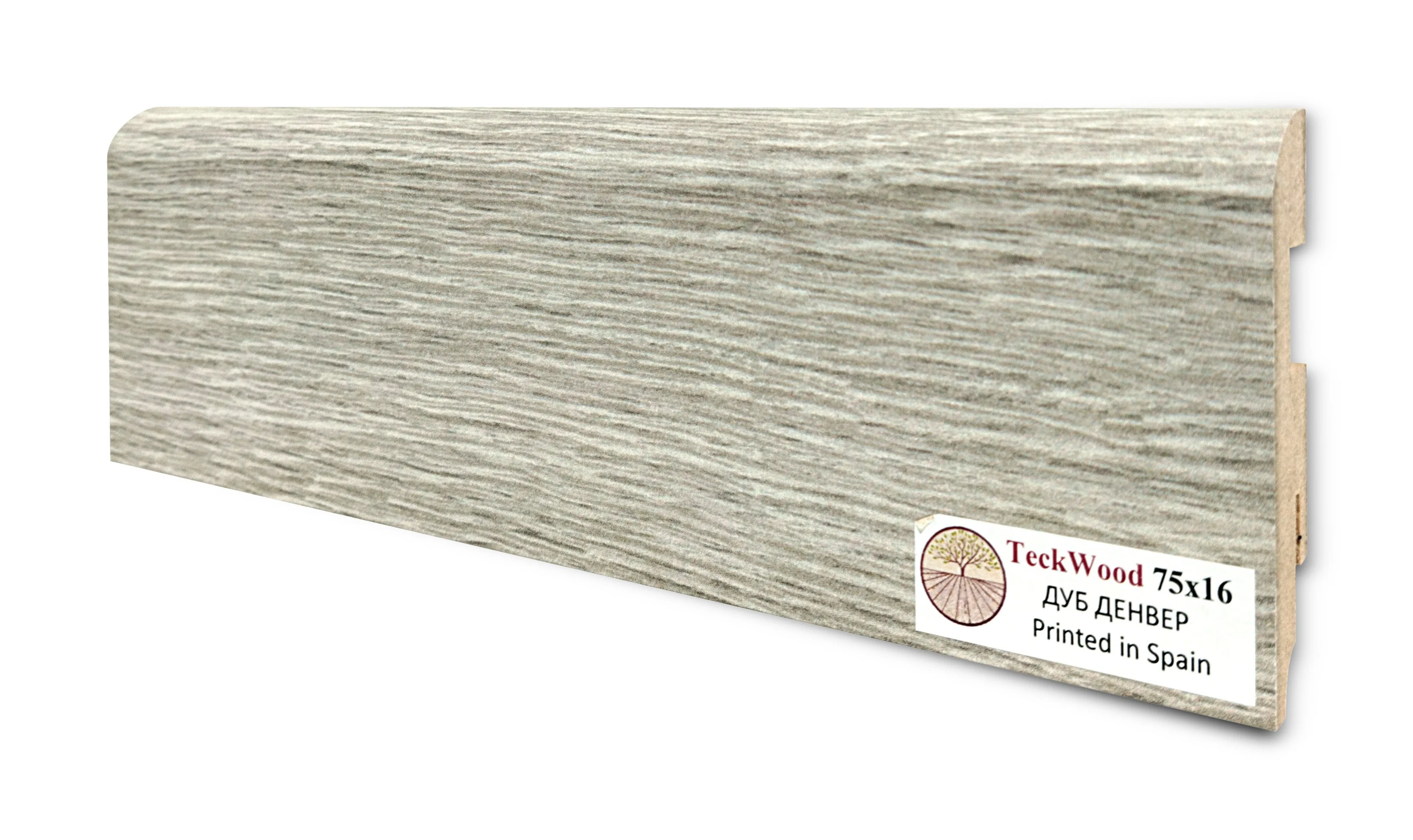 Купить Плинтус Теквуд Дуб Денвер (75*16) (Teckwood)  кл. от поставщика Консалт Паркет, детальное фото
