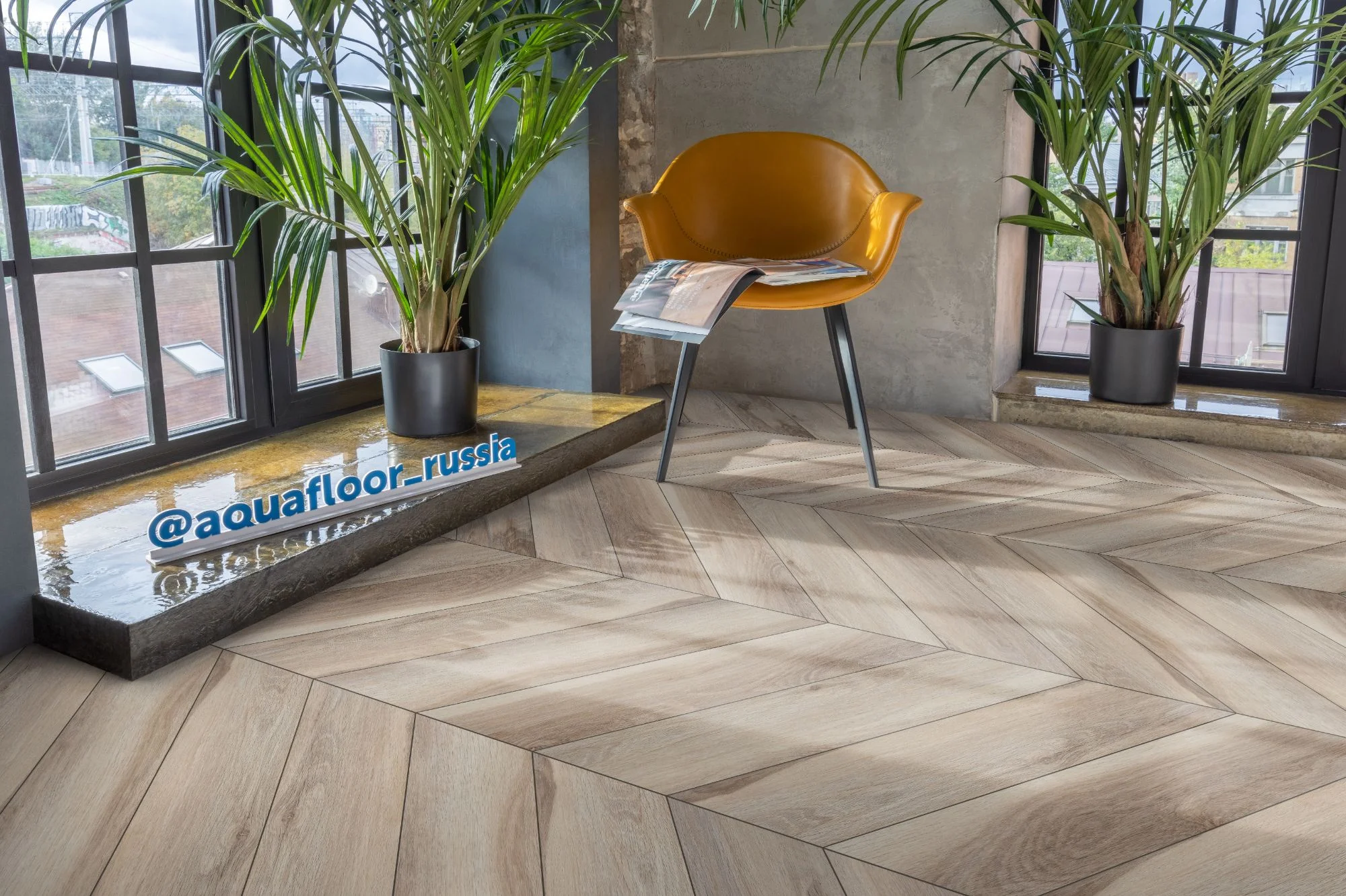 Кварц-винил (ПВХ плитка) Аквафлор Паркет Шеврон Клеевой AF2551PGCh (Aquafloor Parquet Chevron Glue) 43 кл. от поставщика Консалт Паркет, детальное фото