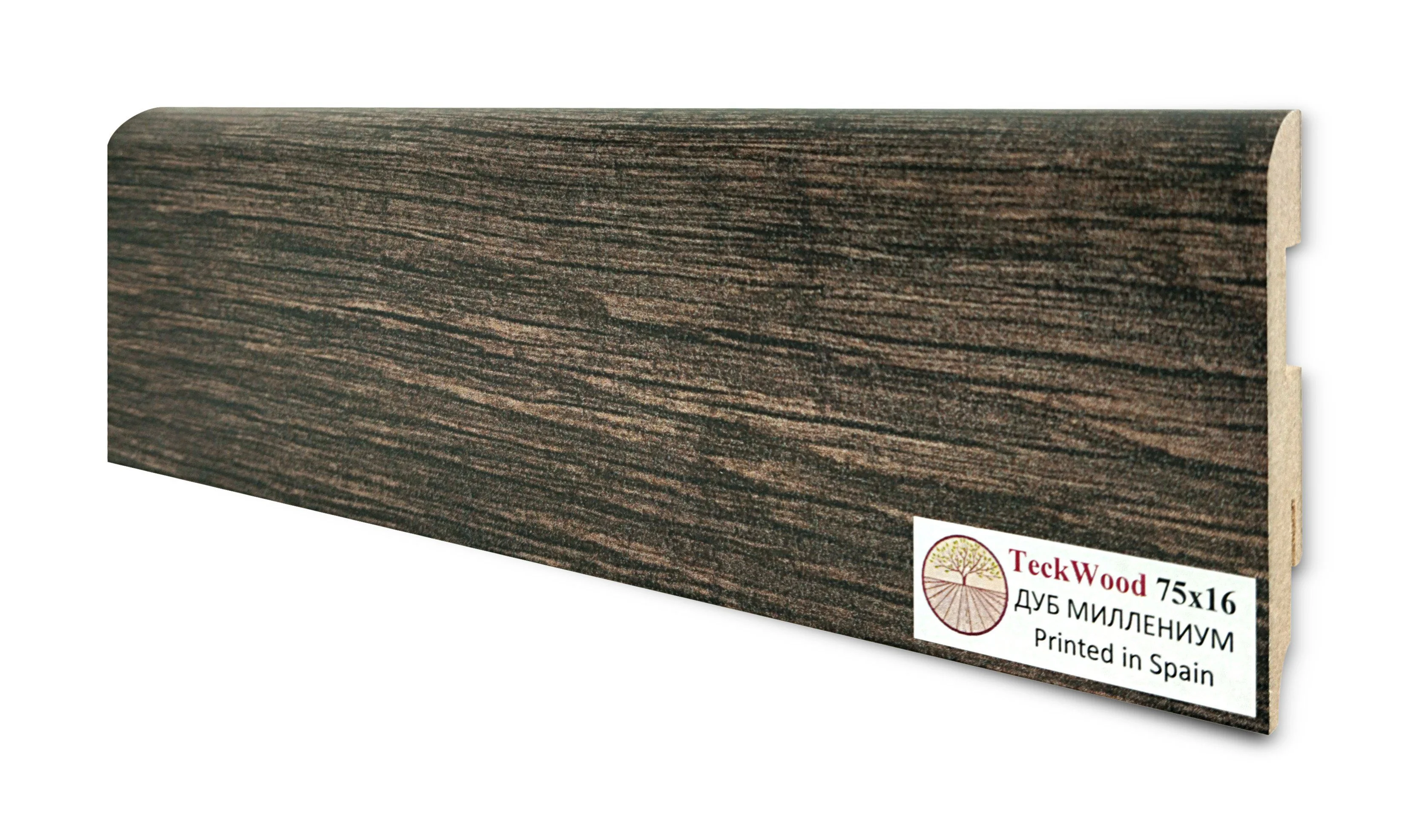 Купить Плинтус Теквуд Дуб Миллениум (75*16) (Teckwood)  кл. от поставщика Консалт Паркет, детальное фото