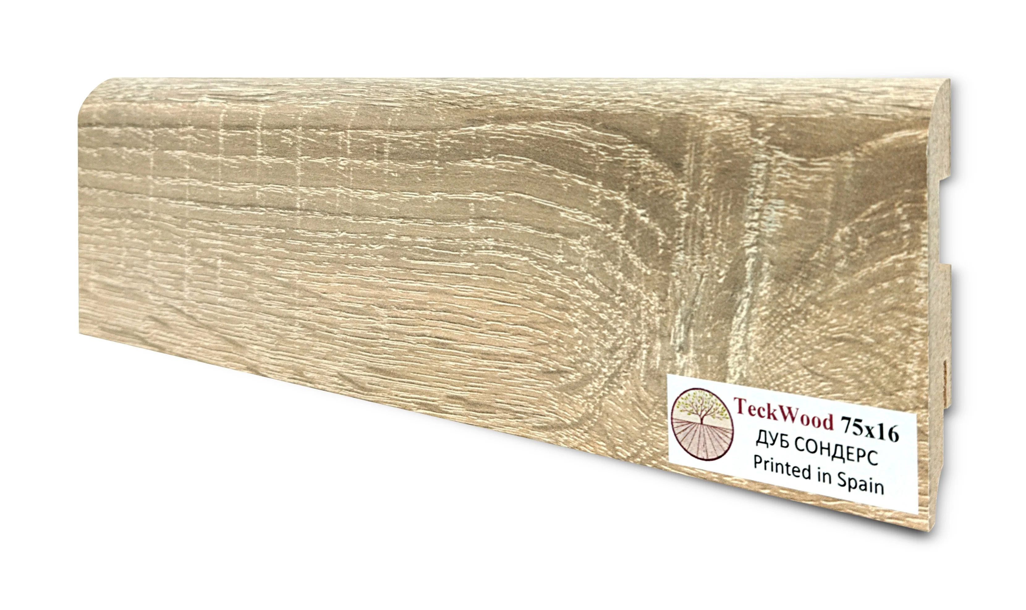 Купить Плинтус Теквуд ДУб Сондерс (75*16) (Teckwood)  кл. от поставщика Консалт Паркет, детальное фото