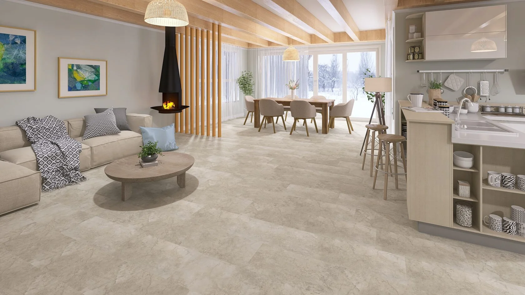 Кварц-винил (ПВХ плитка) Флорвуд UNIT Ноэль (Floorwood) 43 кл. от поставщика Консалт Паркет, детальное фото
