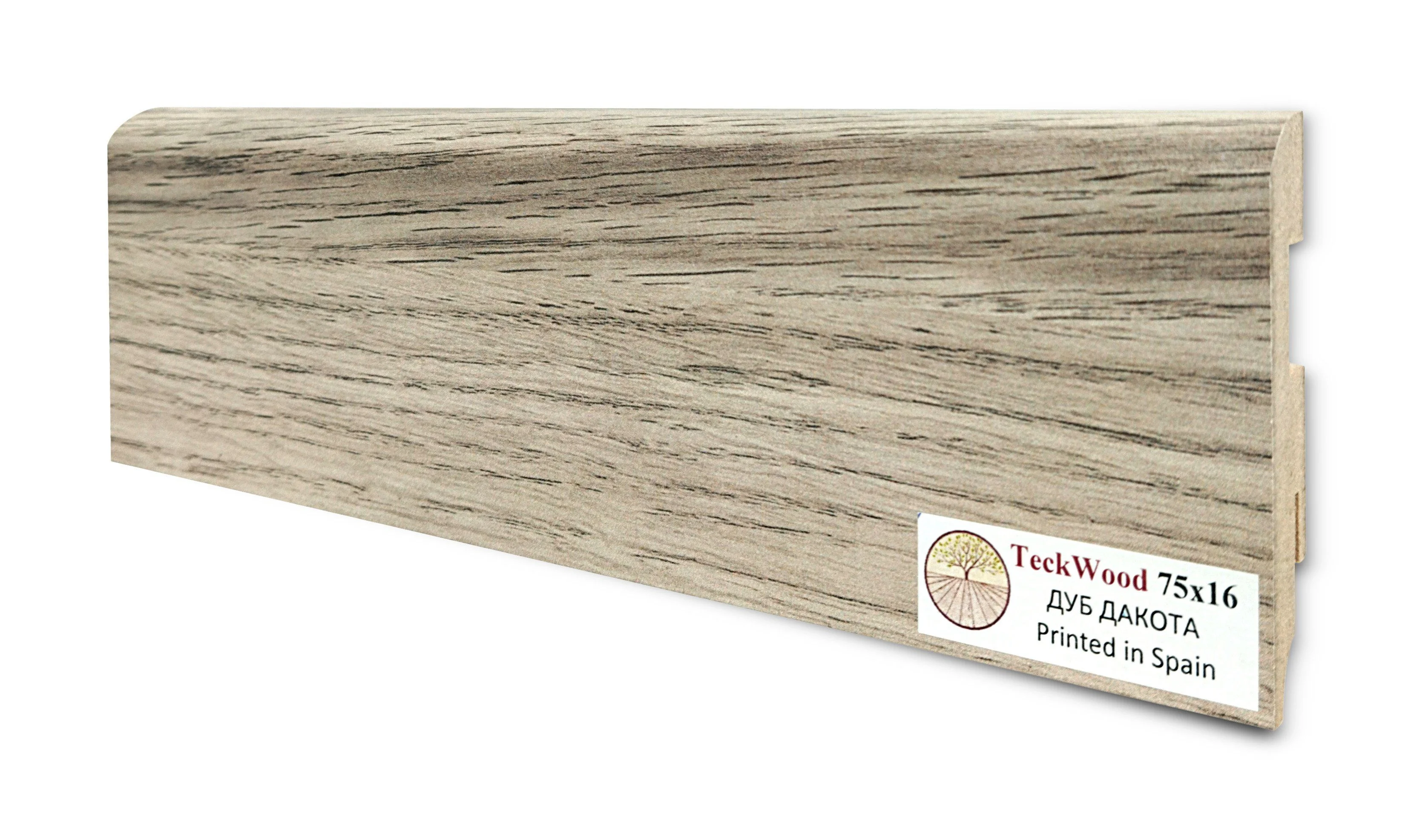 Купить Плинтус Теквуд Дуб Дакота (75*16) (Teckwood)  кл. от поставщика Консалт Паркет, детальное фото