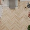 Кварц-винил (ПВХ плитка) КронаФлор Ёлочка 4V Дуб Дижон H010 (CronaFloor Herringbone)