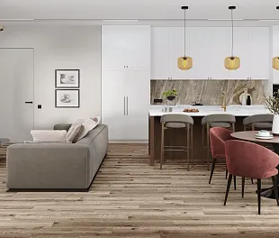 Кварц-винил (ПВХ плитка) ДамиФлор Фэмили JC8271-7 Дуб Изысканный (Family Damy Floor) — фото 4