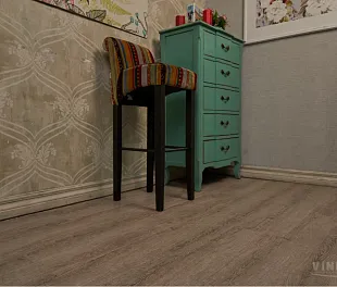 Кварц-винил (ПВХ плитка) СПС Винилам Керамо Вуд 4,5 мм 10128 Дуб Шале (SPC Vinilam Ceramo Wood)