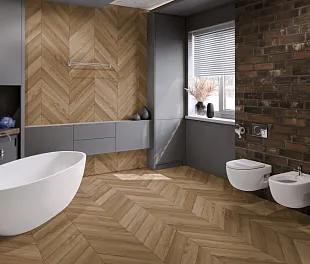 Кварц-винил (ПВХ плитка) ДамиФлор Шеврон DF04-Ch Лувр (Chevron Damy Floor) — фото 5