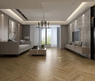 Кварц-винил (ПВХ плитка) ДамиФлор Шеврон DF04-Ch Лувр (Chevron Damy Floor) — фото 3