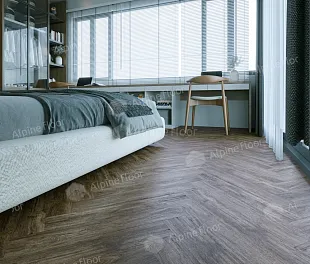 Ламинат Альпайн Флор Ориджинал Ёлочка 8 мм Дуб Бордо (Alpine Floor Original Herringbone) — фото 4