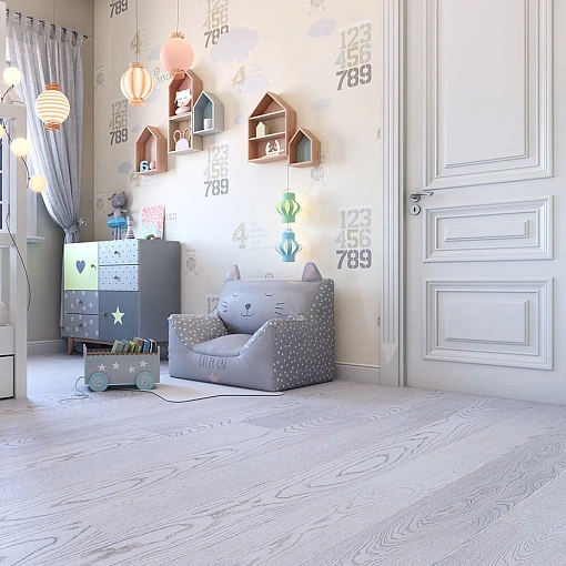Паркетная доска Поларвуд Классик Дуб Елара Белый Матовый (Polarwood Classic Elara White Matt)
