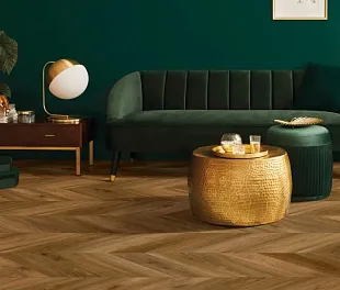 Кварц-винил (ПВХ плитка) Аберхоф Шеврон Дуб Аустерлитз 1600 (Aberhof Chevron Oak Austerlitz) — фото 2