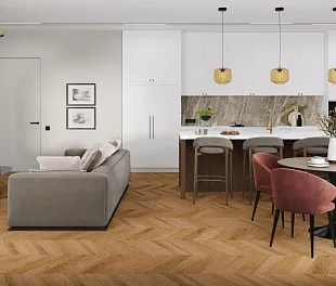 Кварц-винил (ПВХ плитка) ДамиФлор Шеврон DF09-Ch Монсоро (Chevron Damy Floor) — фото 4