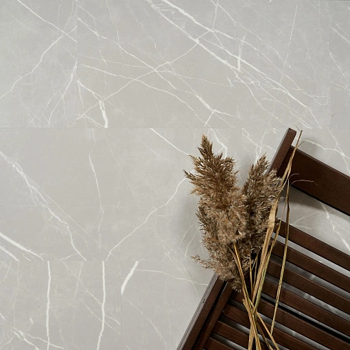 Кварц-винил (ПВХ плитка) Таркетт Прайм Клик Мрамор Серый (Tarkett Prime Click Marble Grey)